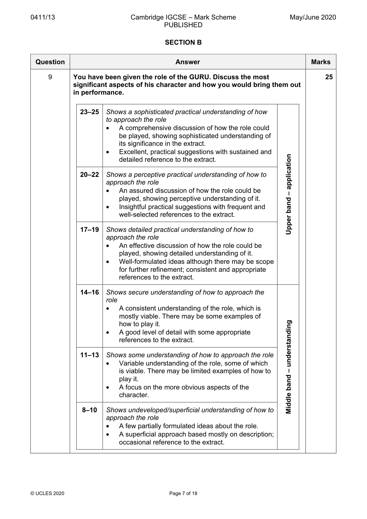 Mark scheme, page 7 of 18