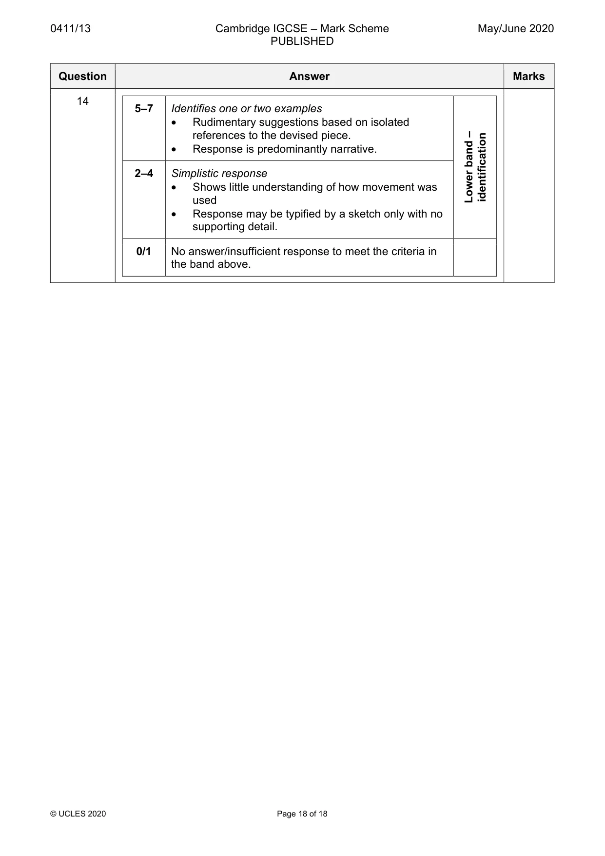 Mark scheme, page 18 of 18