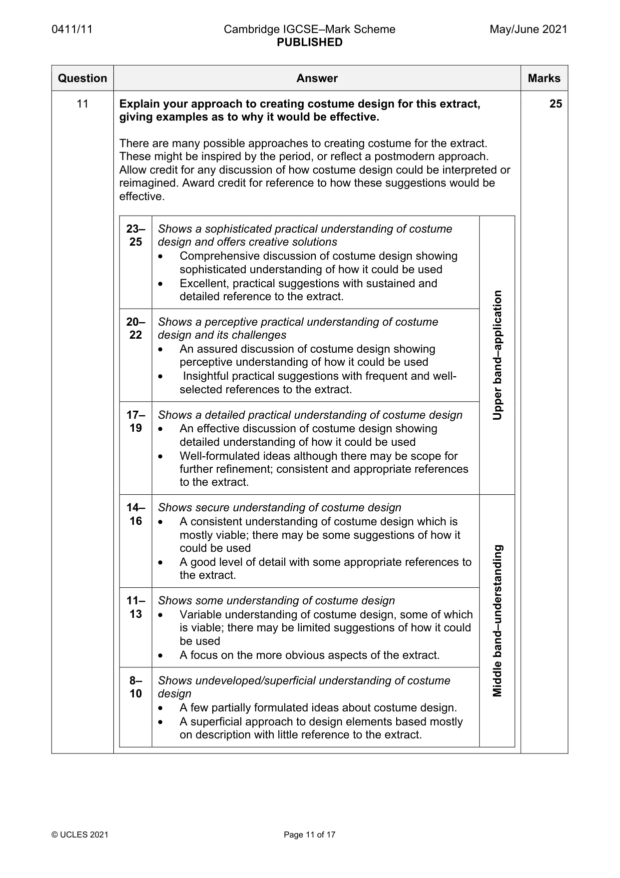 Mark scheme, page 11 of 17