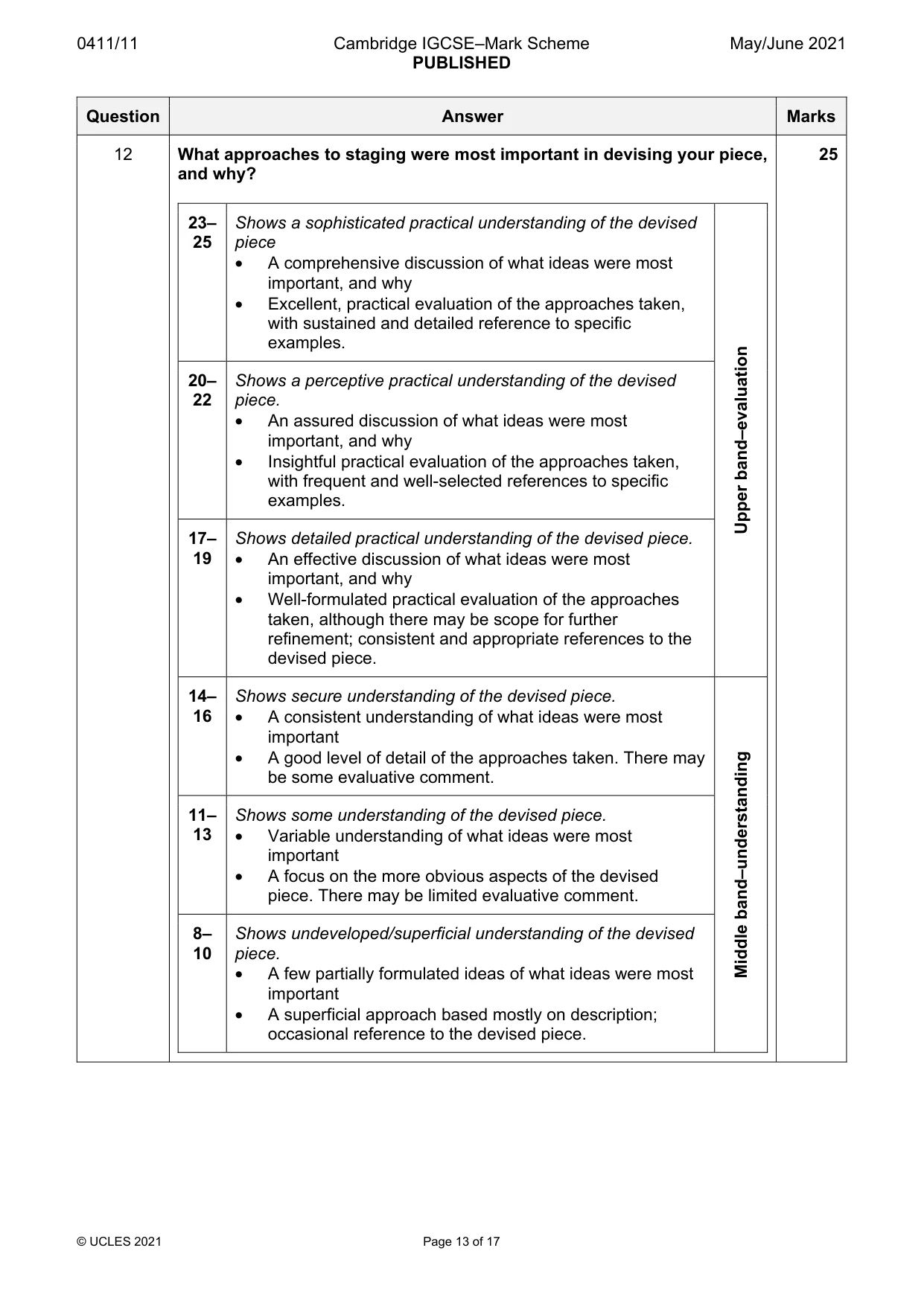 Mark scheme, page 13 of 17