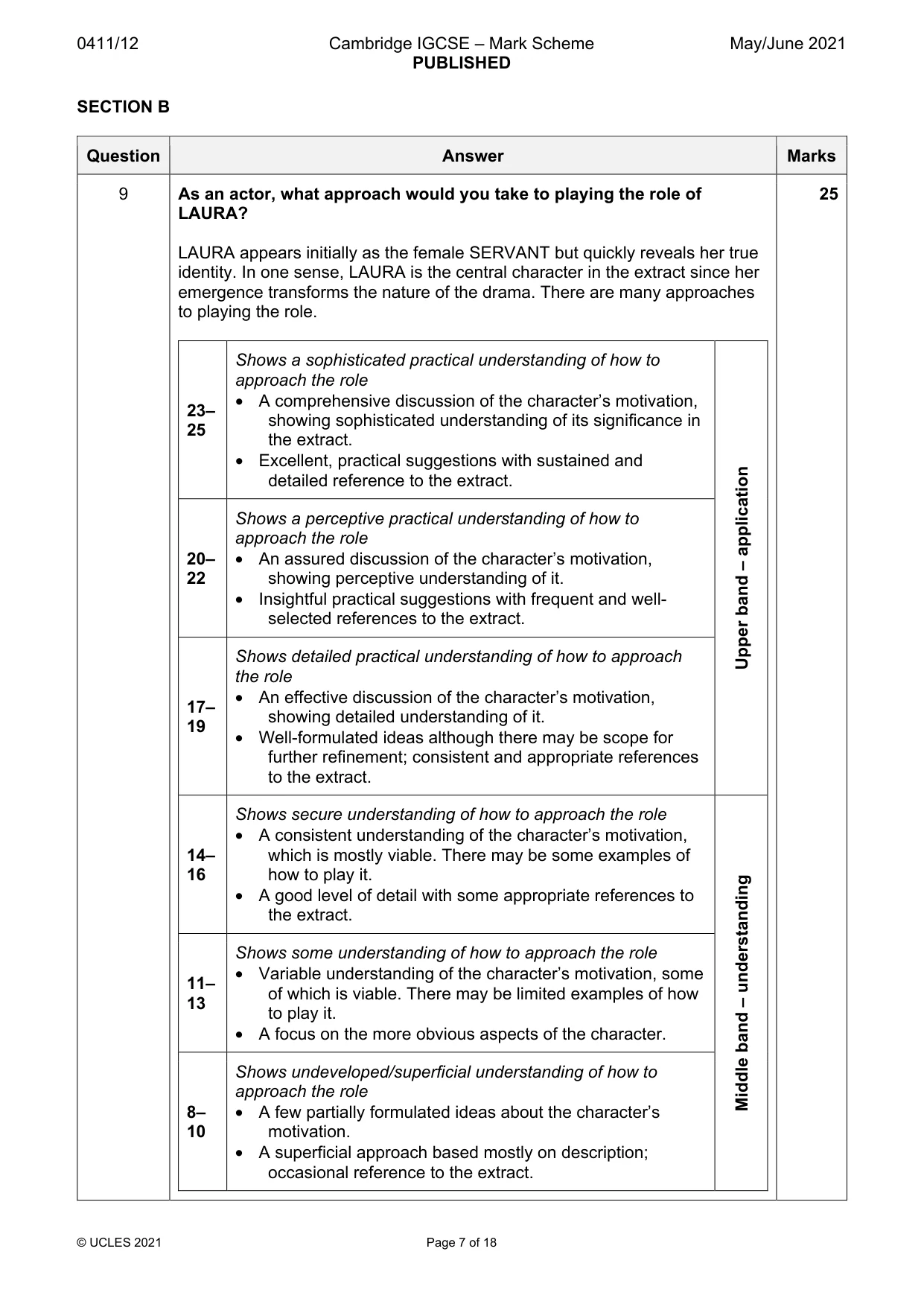 Mark scheme, page 7 of 18