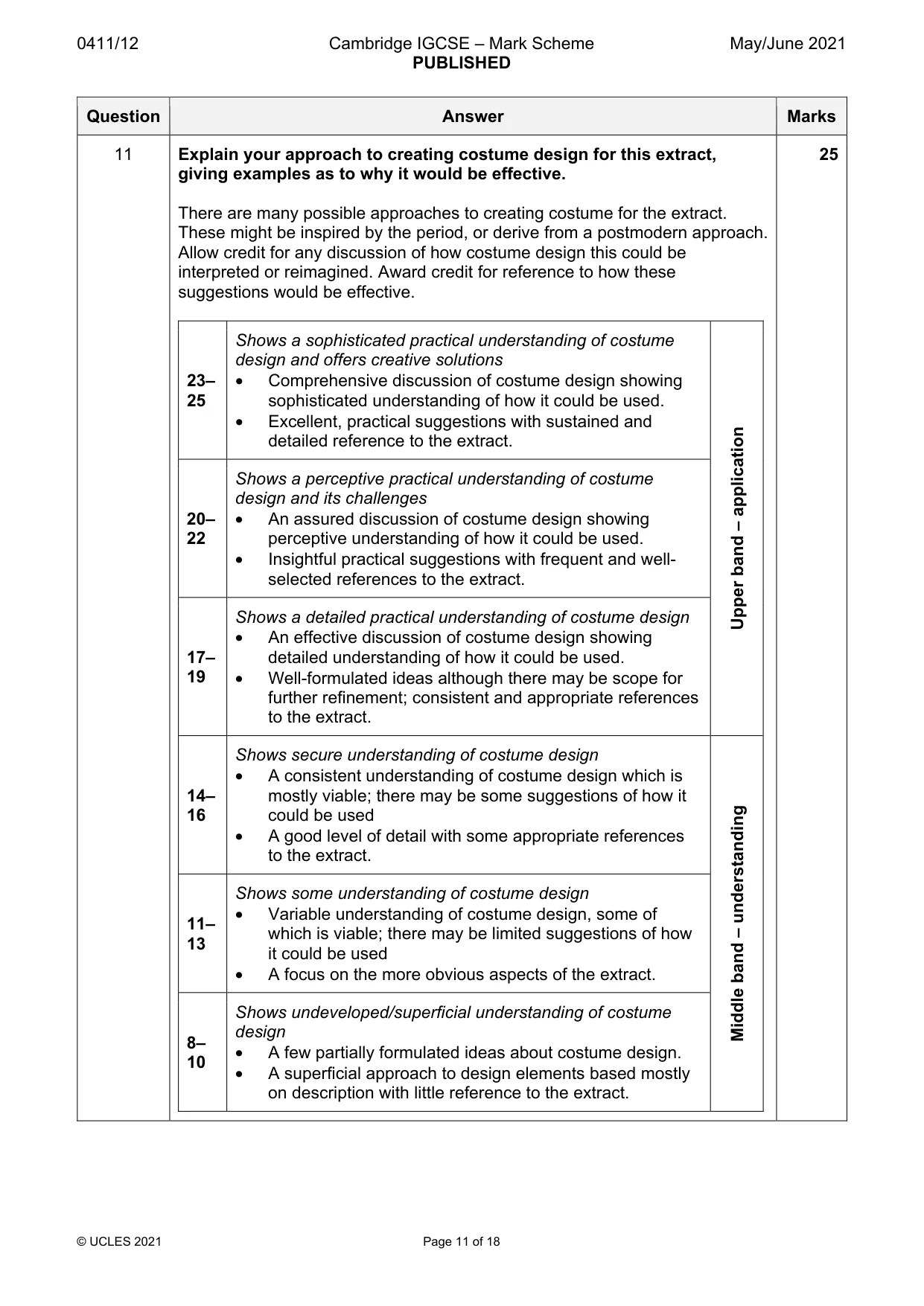 Mark scheme, page 11 of 18