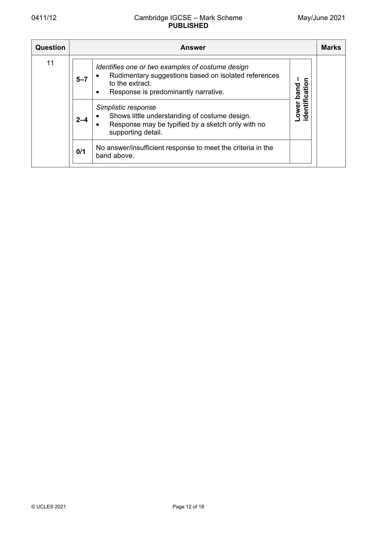 Mark scheme, page 12 of 18