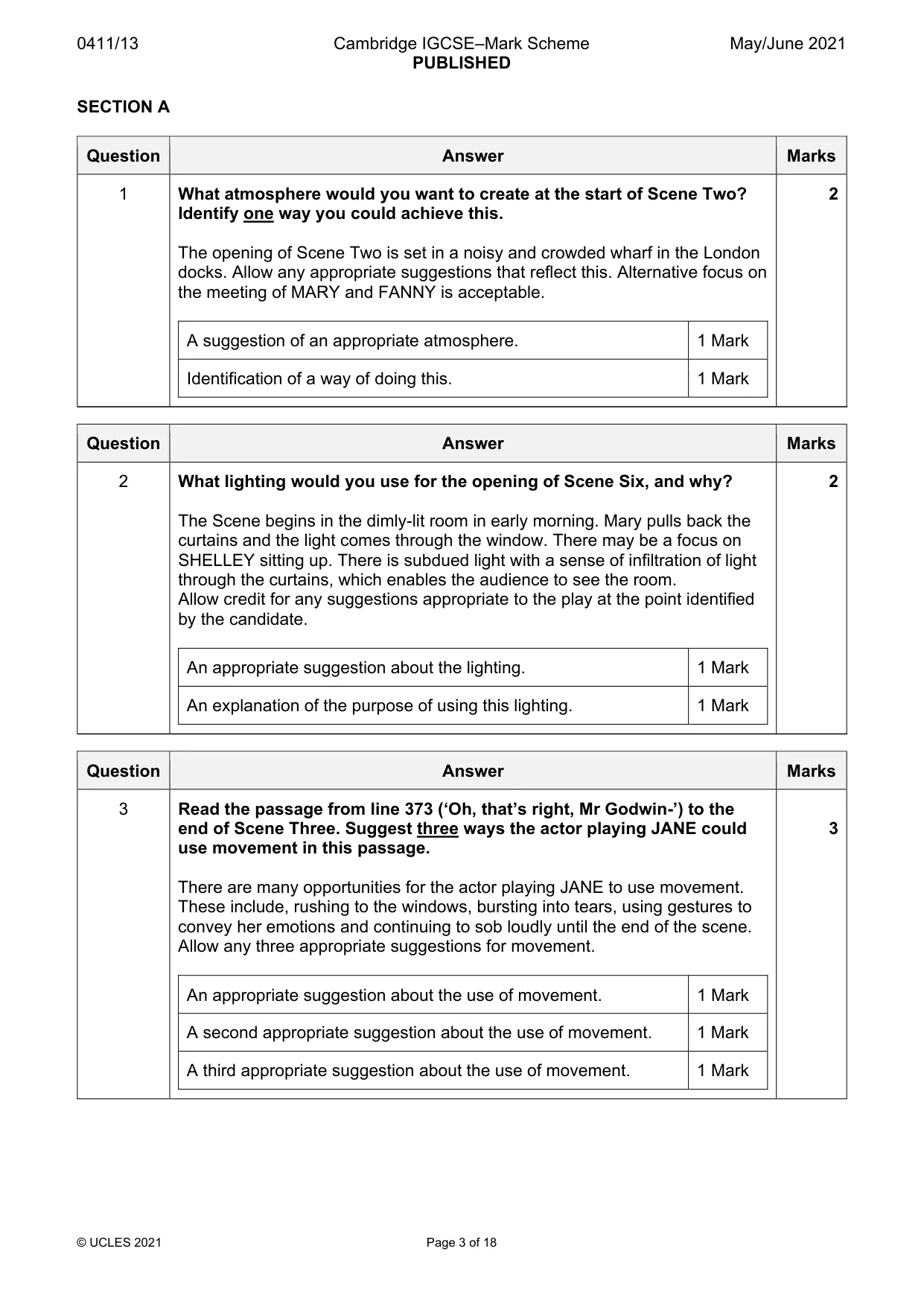 Mark scheme, page 3 of 18