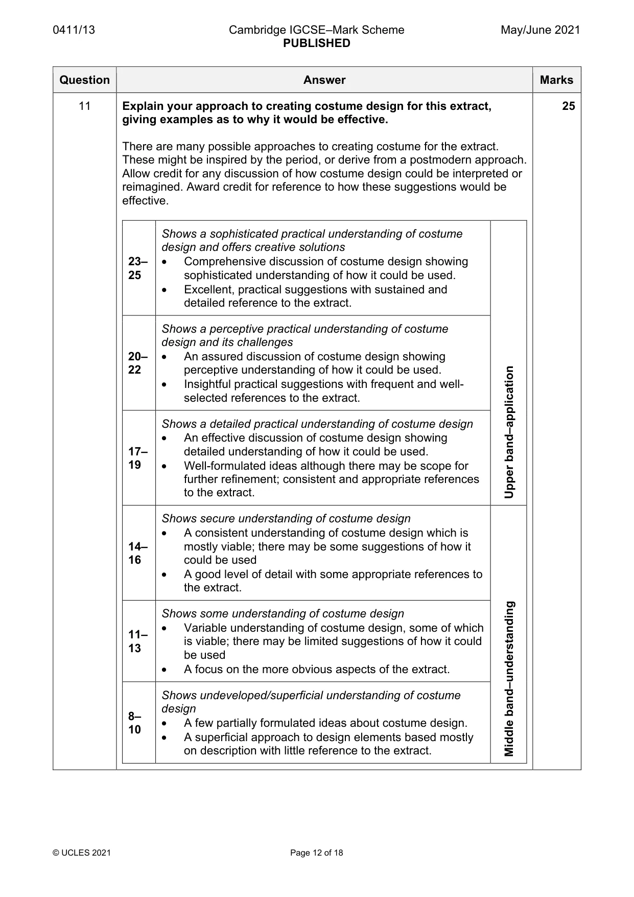 Mark scheme, page 12 of 18
