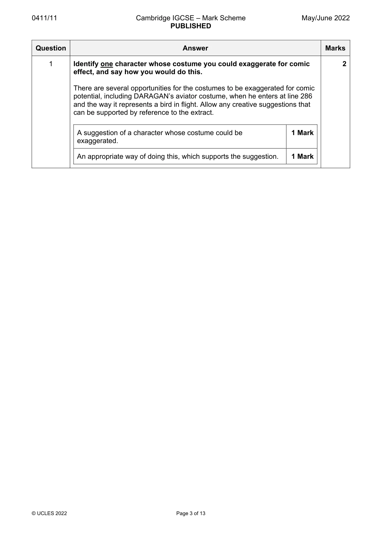 Mark scheme, page 3 of 13