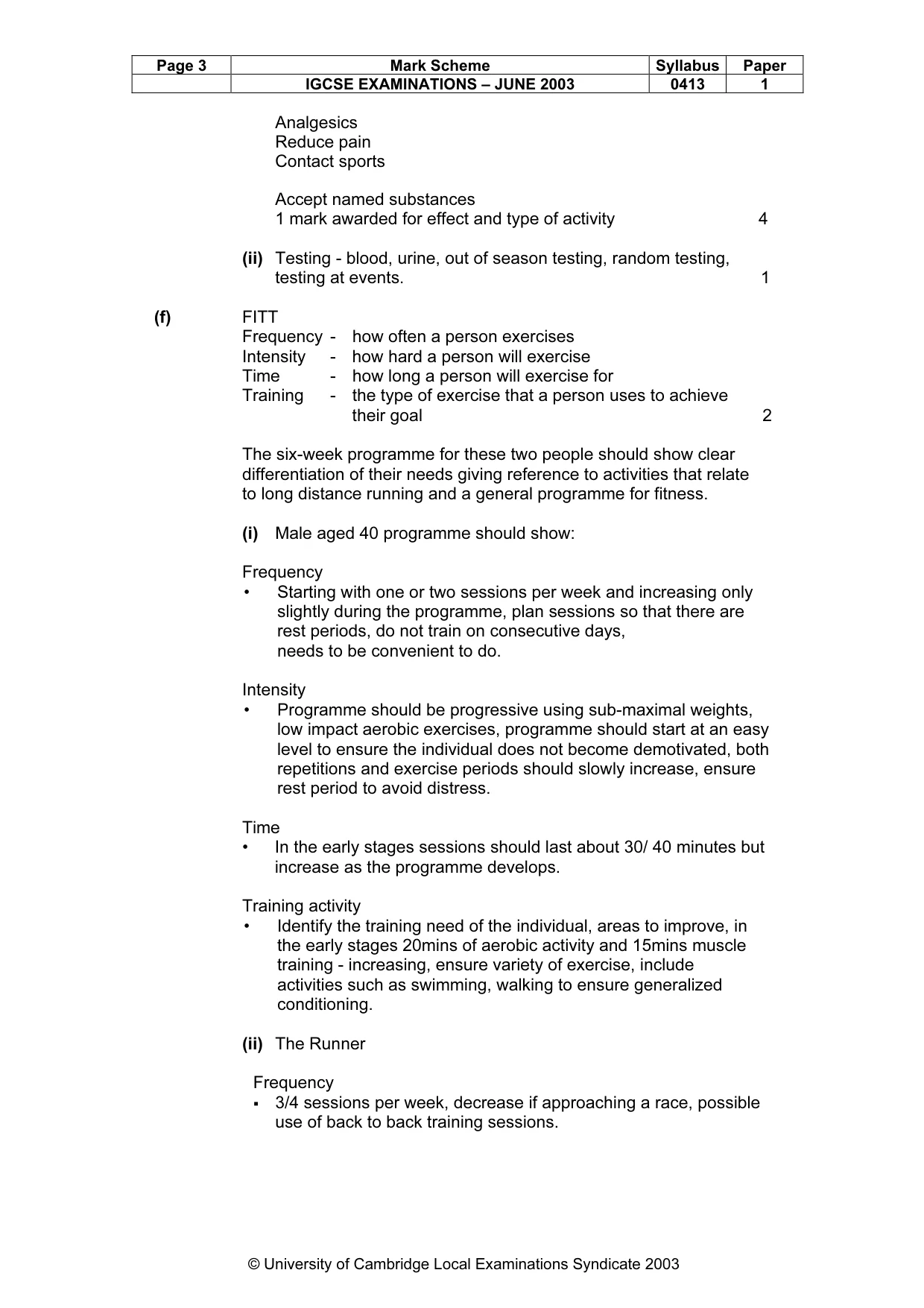 Mark scheme, page 4 of 9