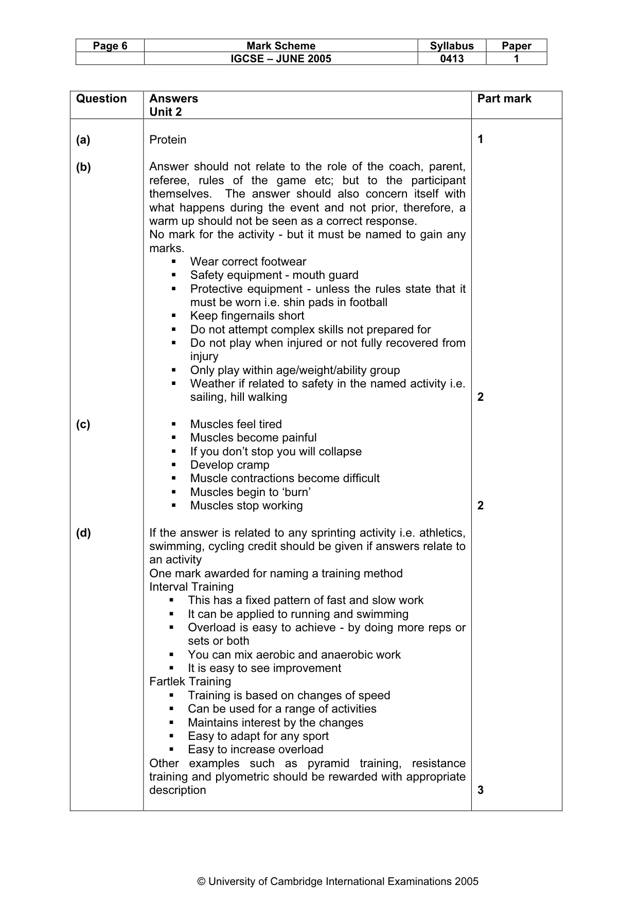 Mark scheme, page 9 of 14