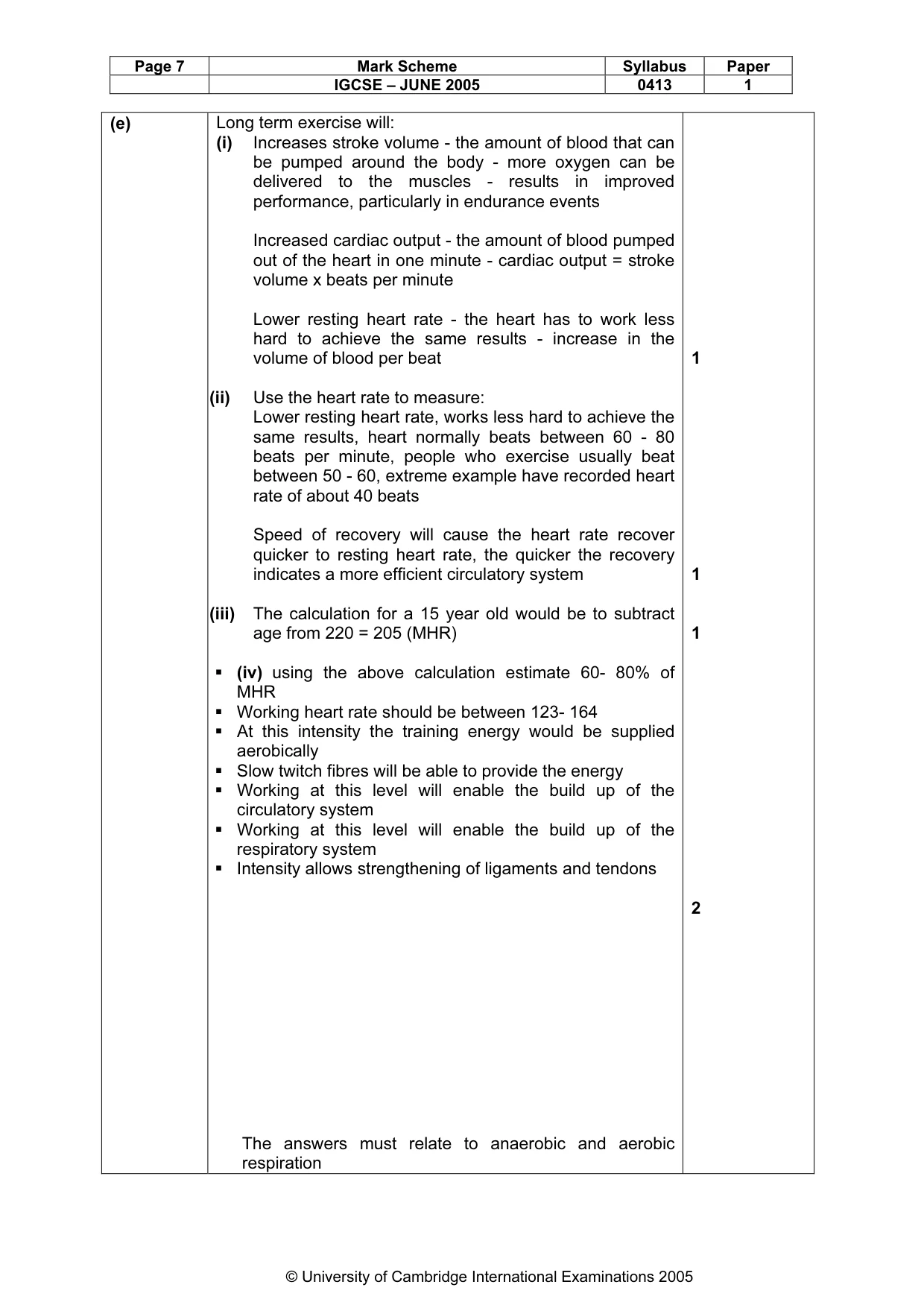 Mark scheme, page 10 of 14