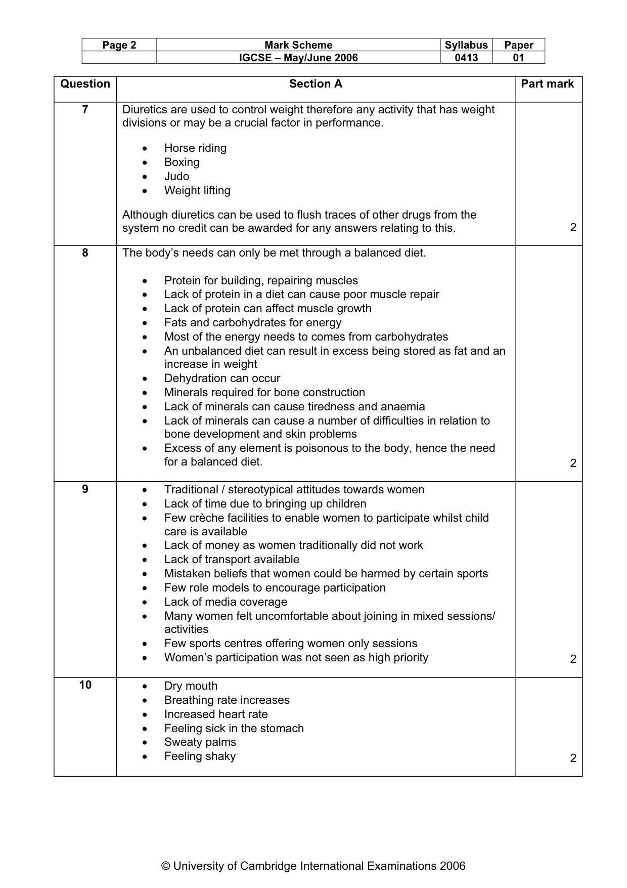 Mark scheme, page 3 of 12