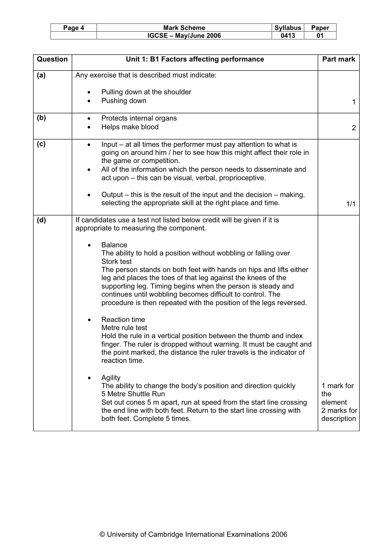 Mark scheme, page 5 of 12