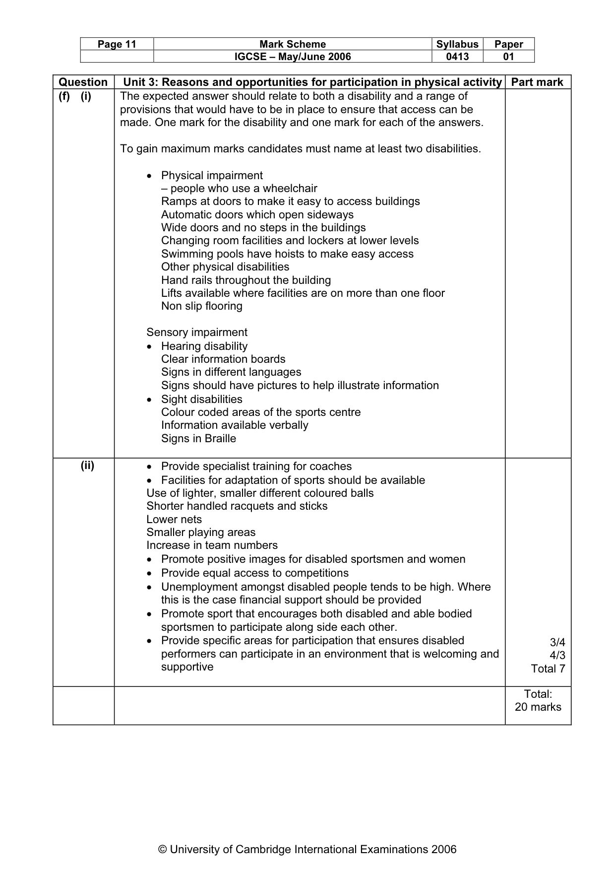Mark scheme, page 12 of 12