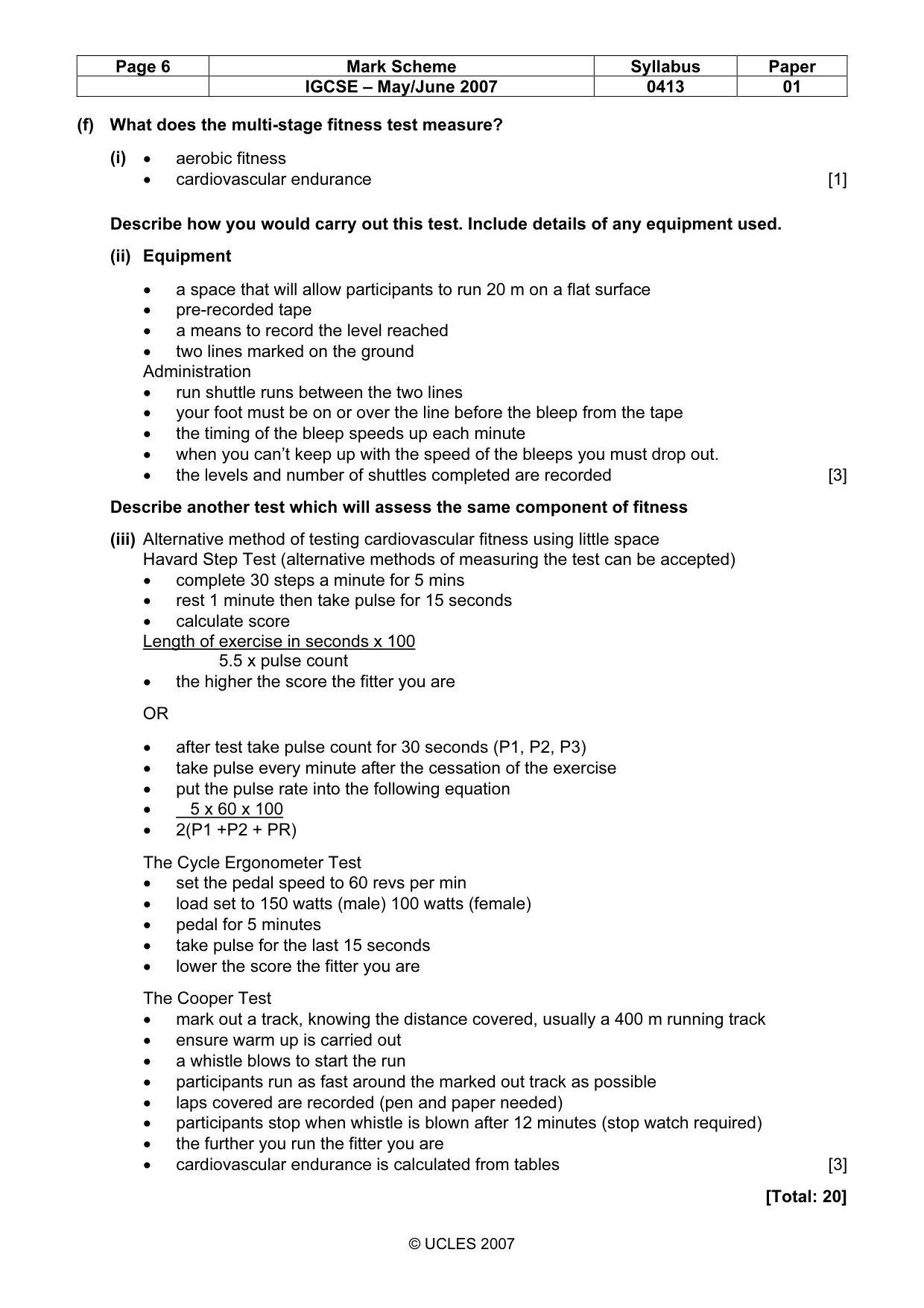Mark scheme, page 6 of 12