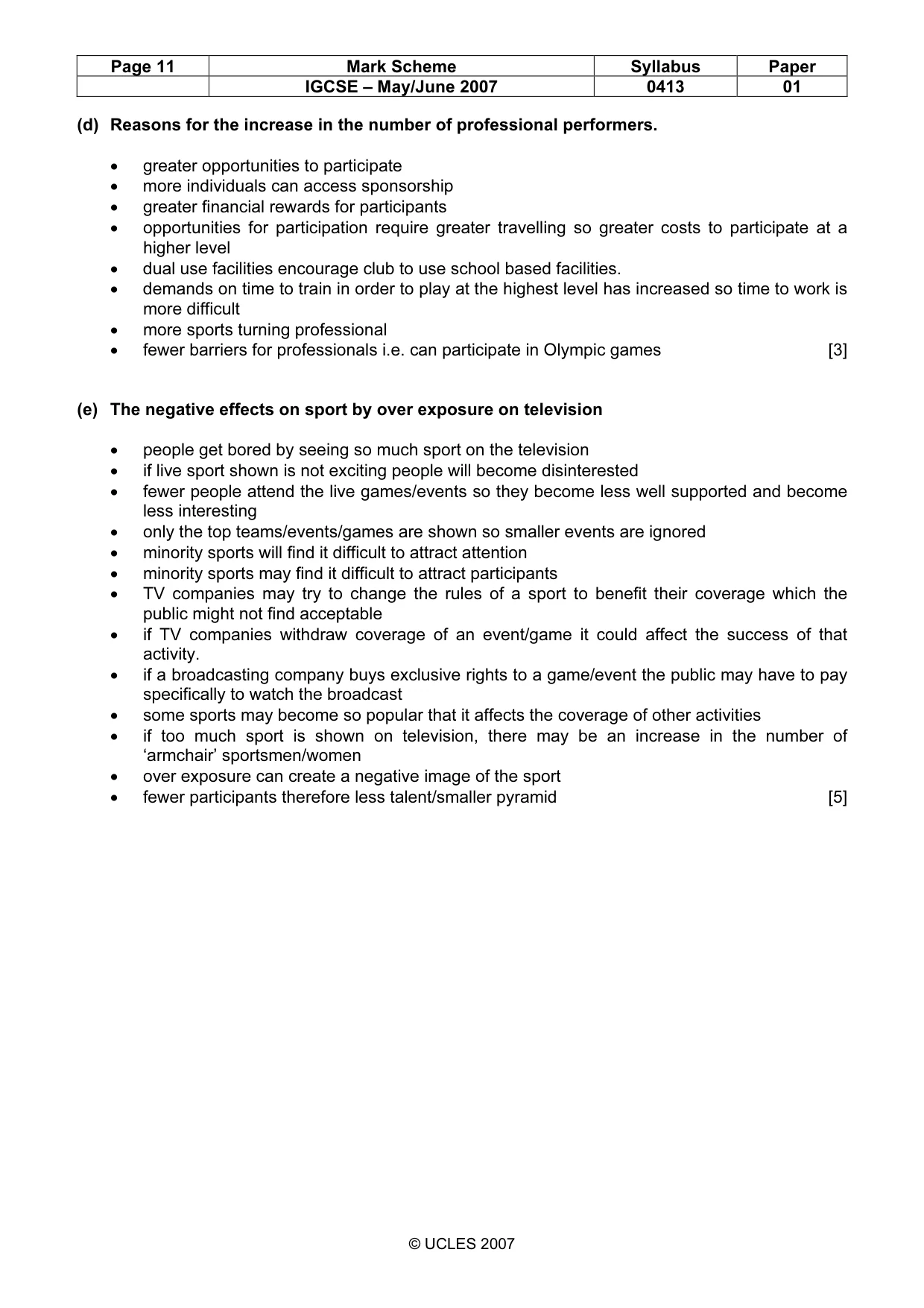 Mark scheme, page 11 of 12
