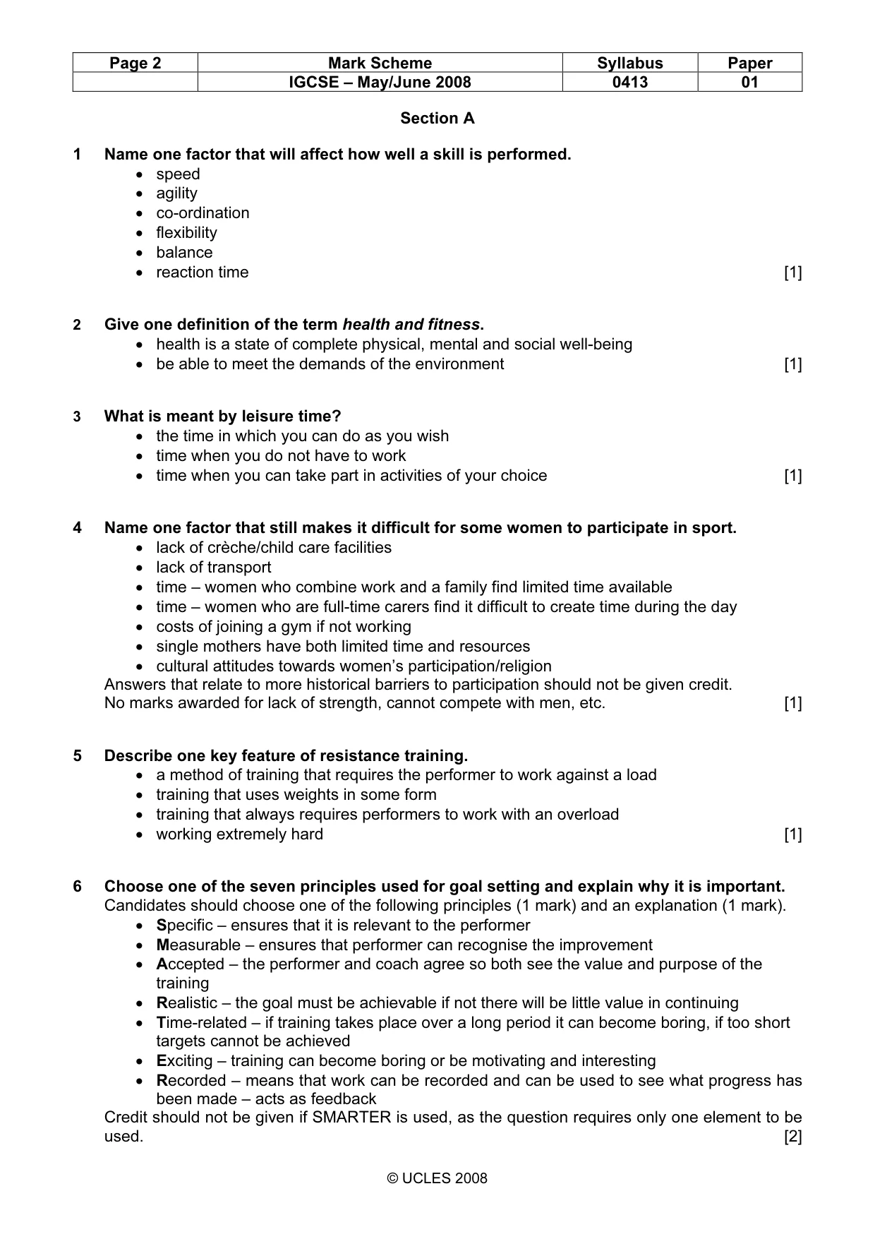 Mark scheme, page 2 of 12