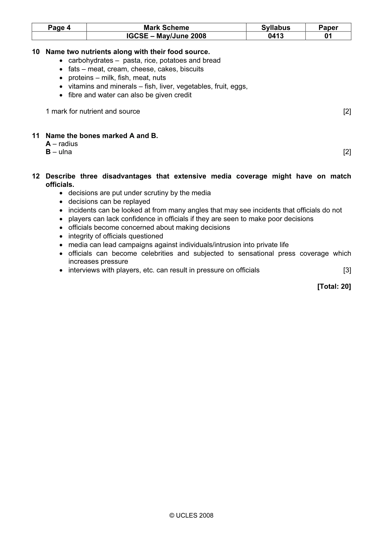 Mark scheme, page 4 of 12