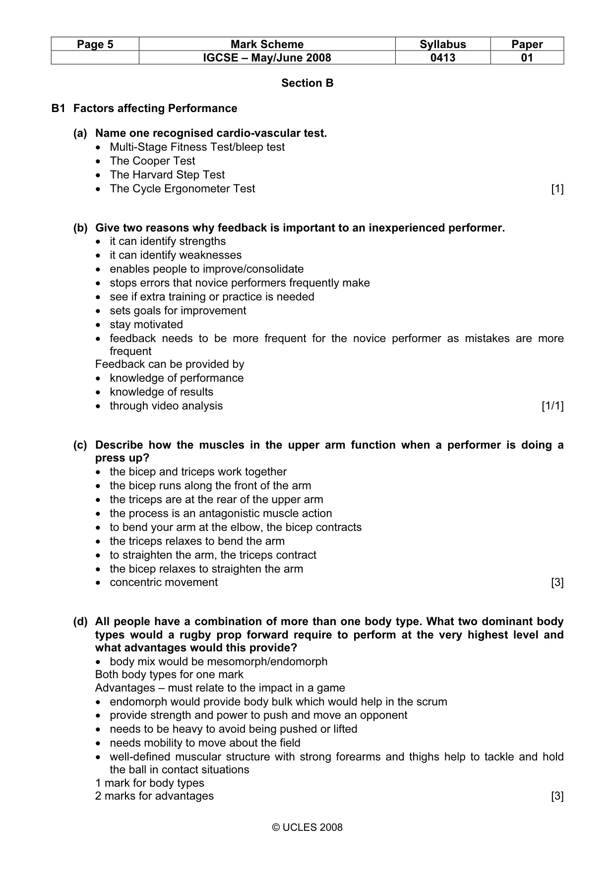 Mark scheme, page 5 of 12