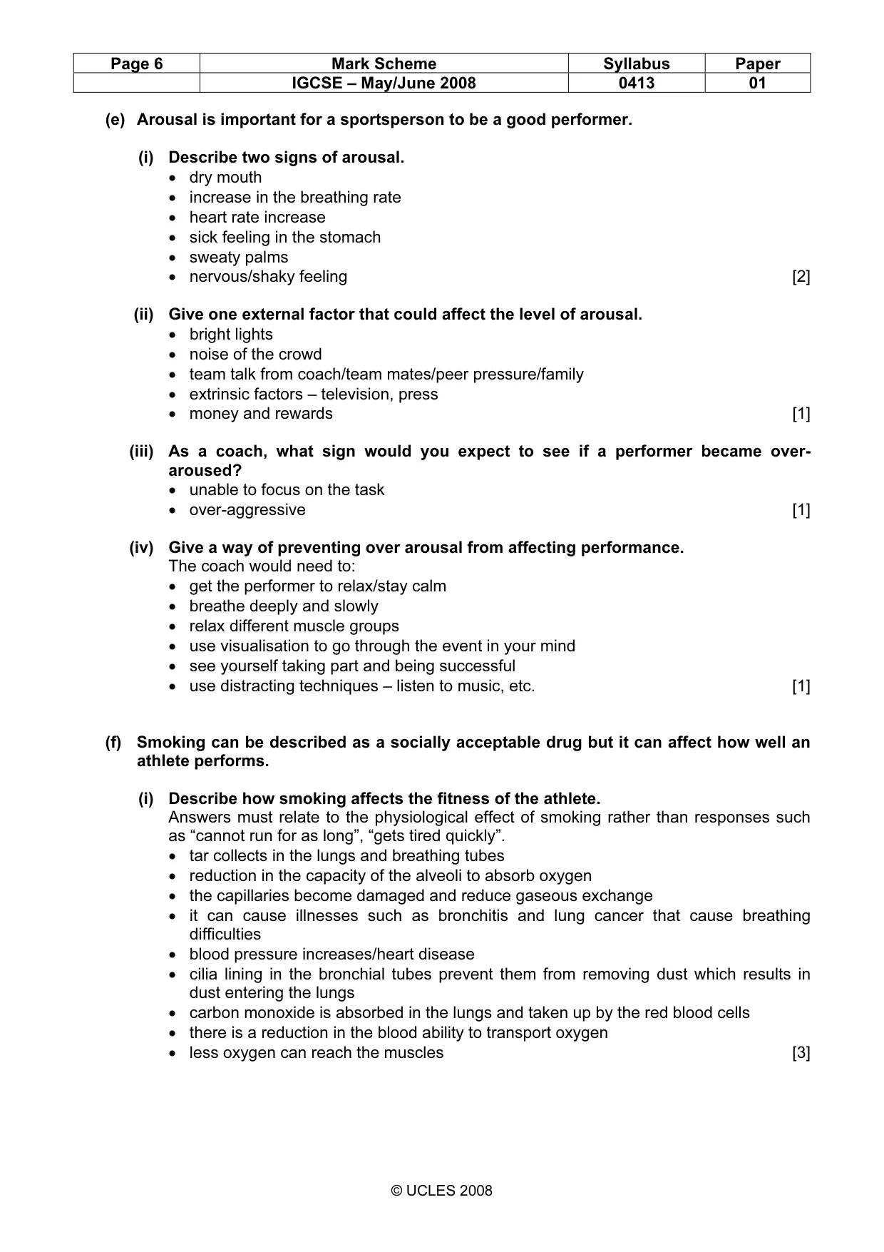 Mark scheme, page 6 of 12