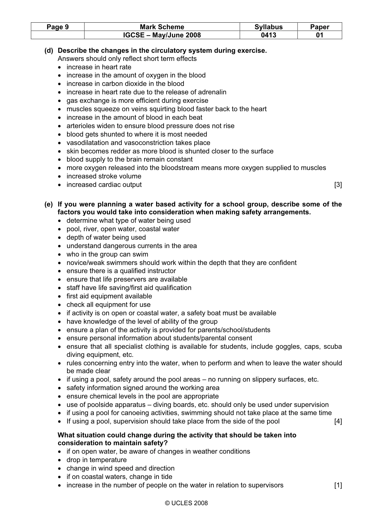 Mark scheme, page 9 of 12