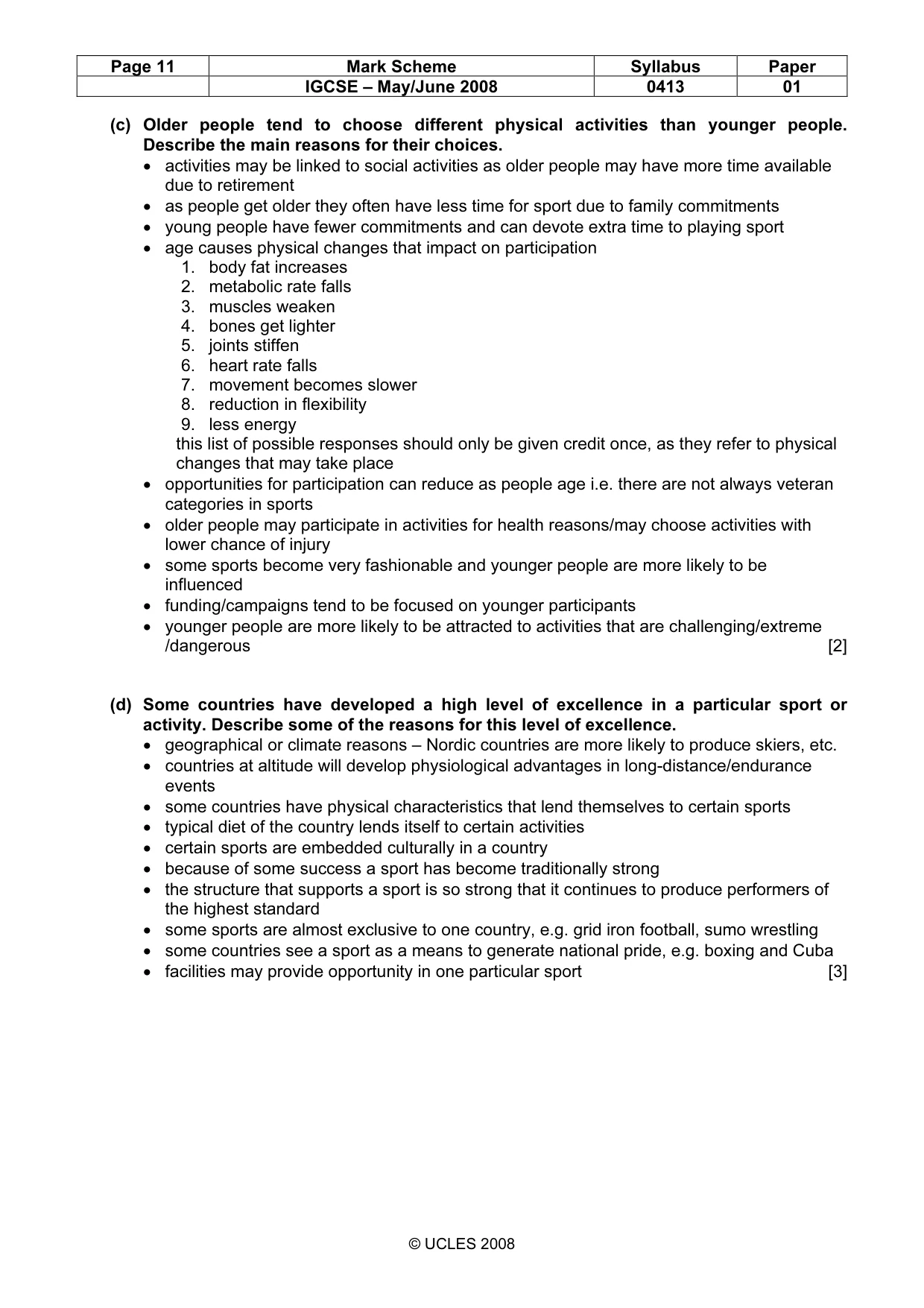 Mark scheme, page 11 of 12