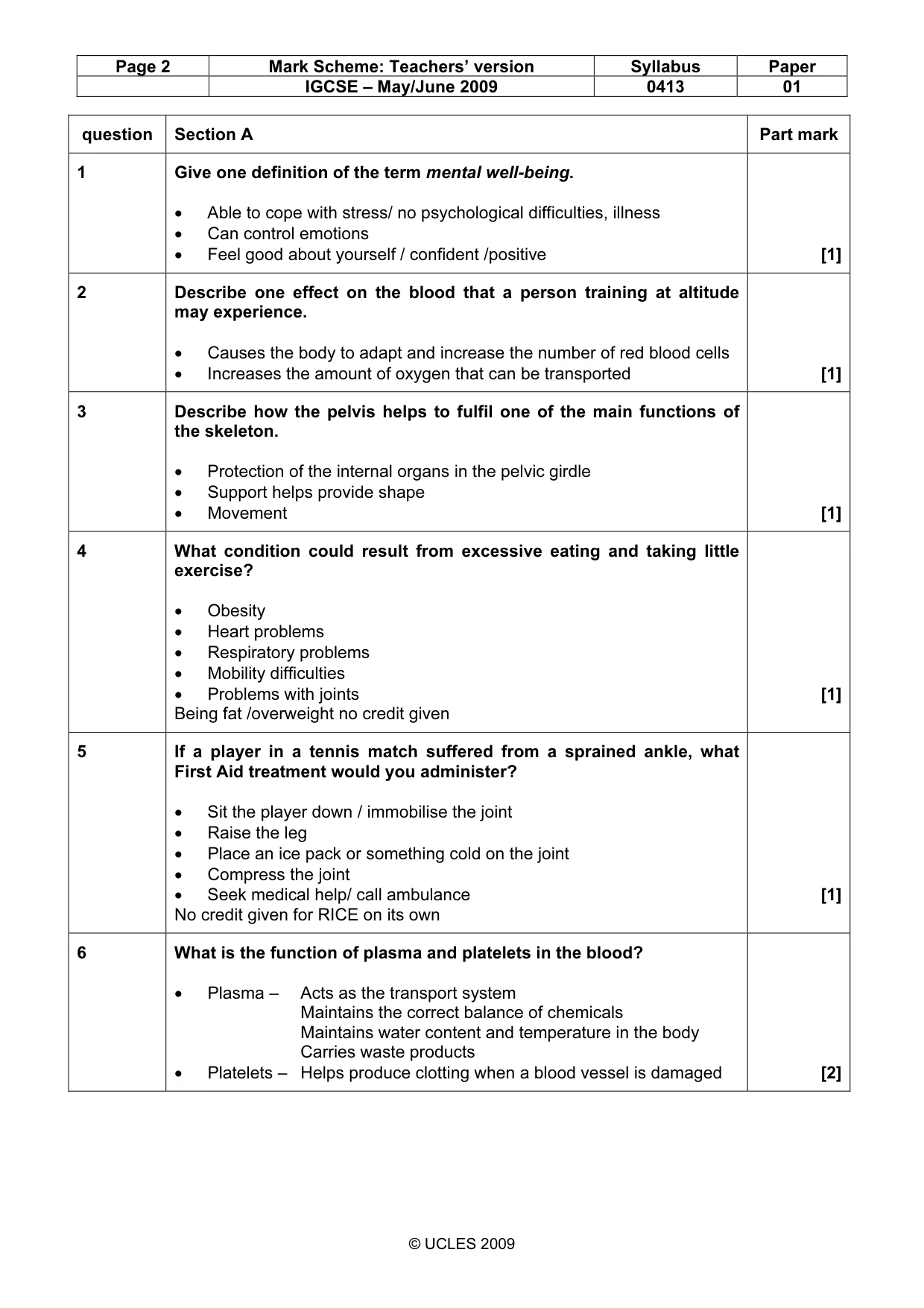 Mark scheme, page 2 of 13