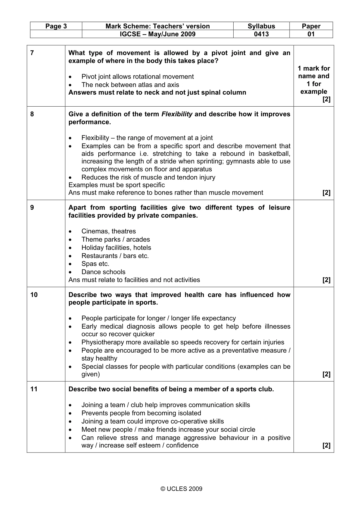 Mark scheme, page 3 of 13
