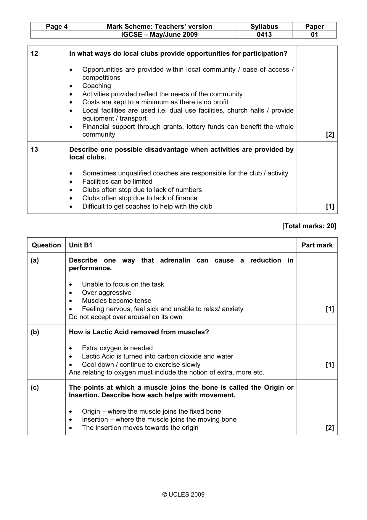 Mark scheme, page 4 of 13