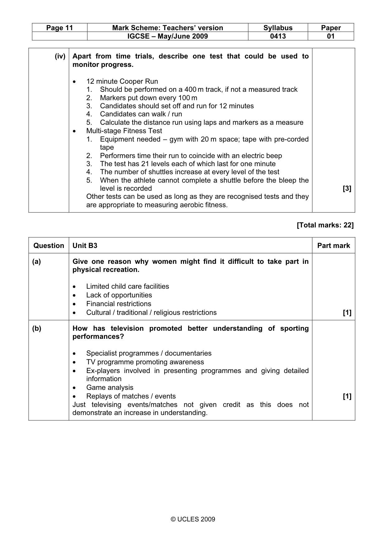 Mark scheme, page 11 of 13