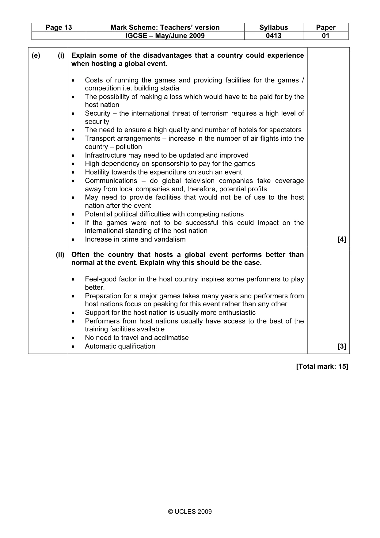 Mark scheme, page 13 of 13