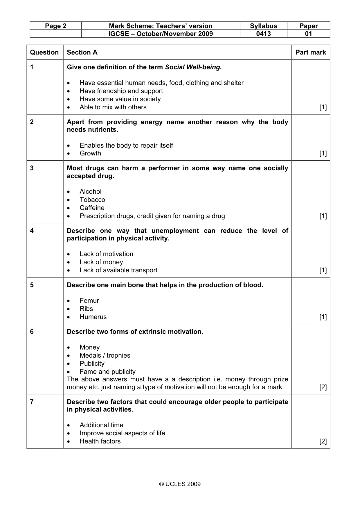 Mark scheme, page 2 of 12