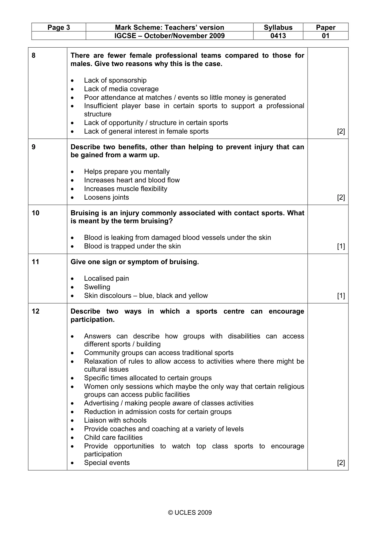 Mark scheme, page 3 of 12