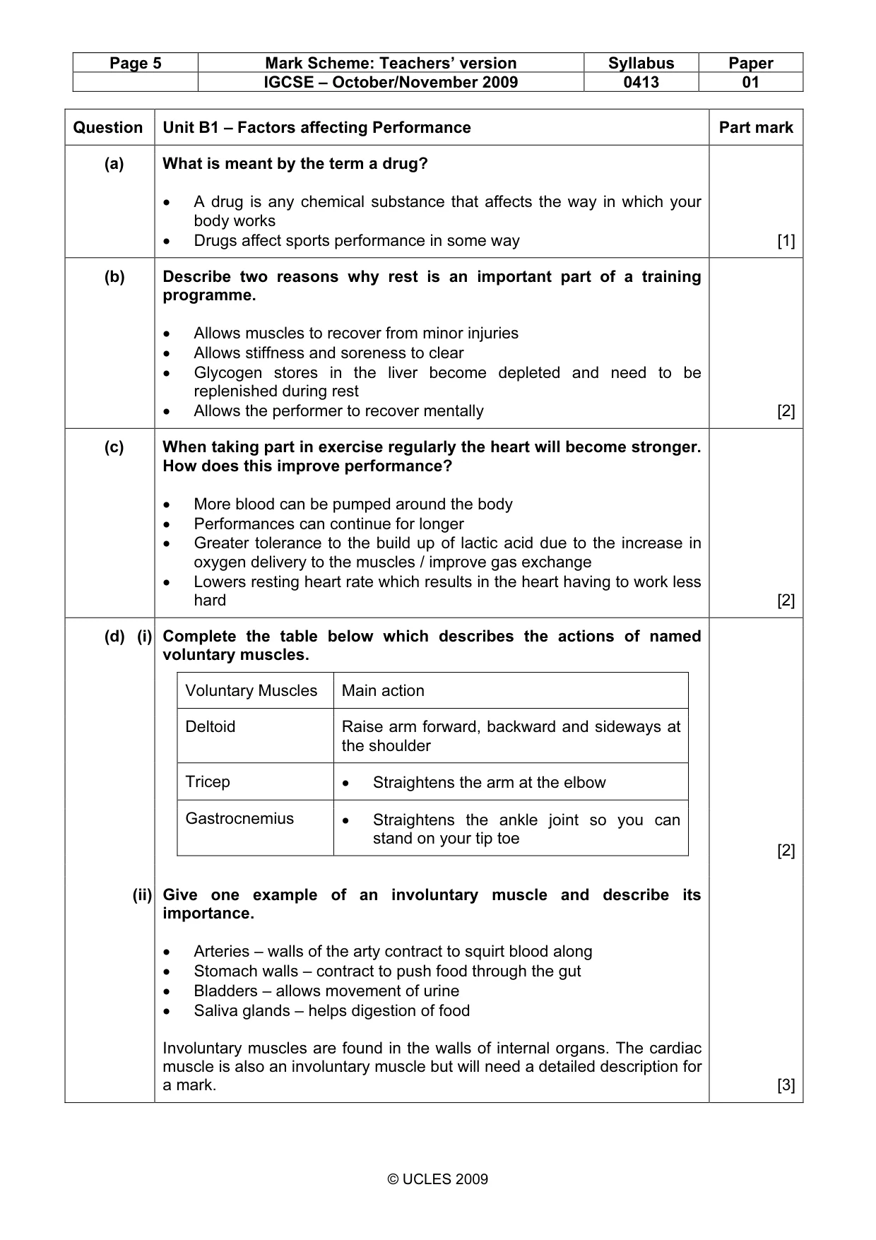 Mark scheme, page 5 of 12
