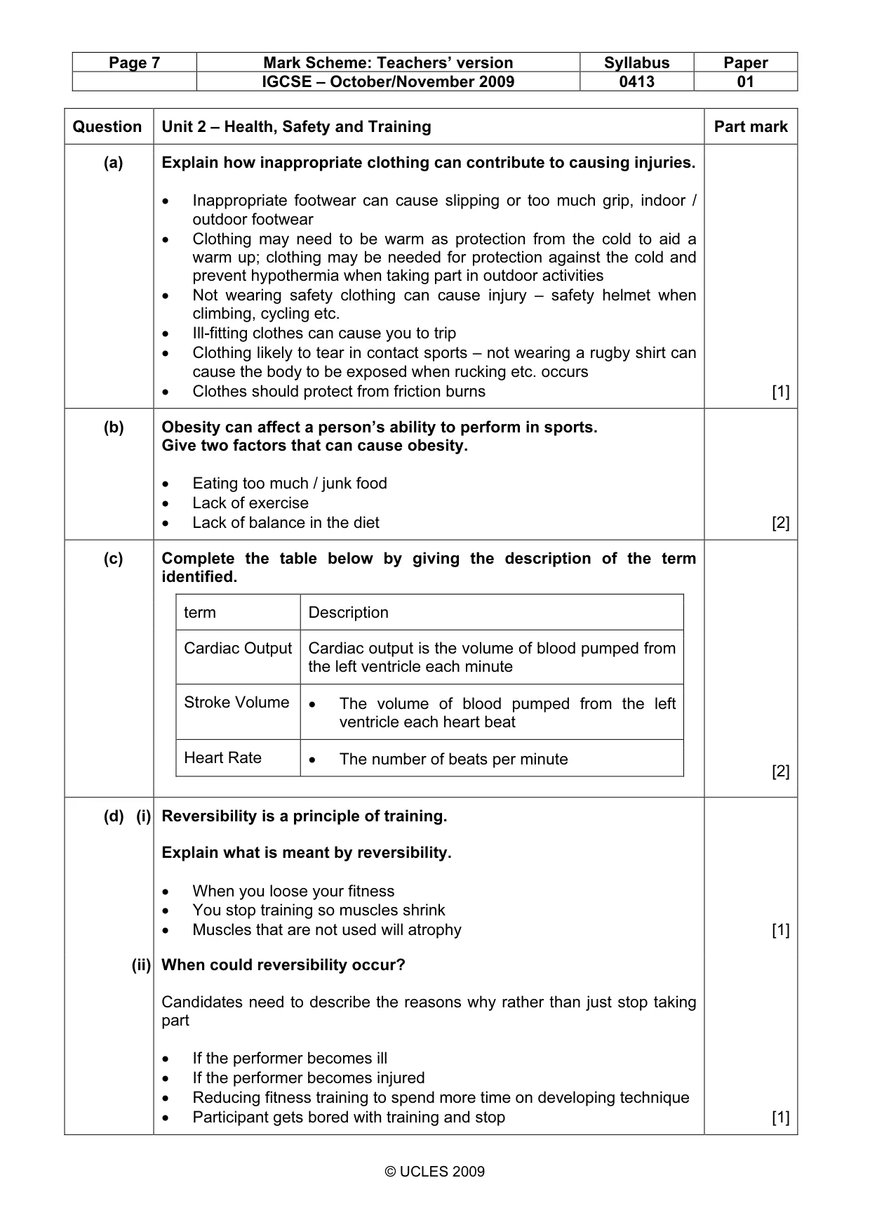 Mark scheme, page 7 of 12