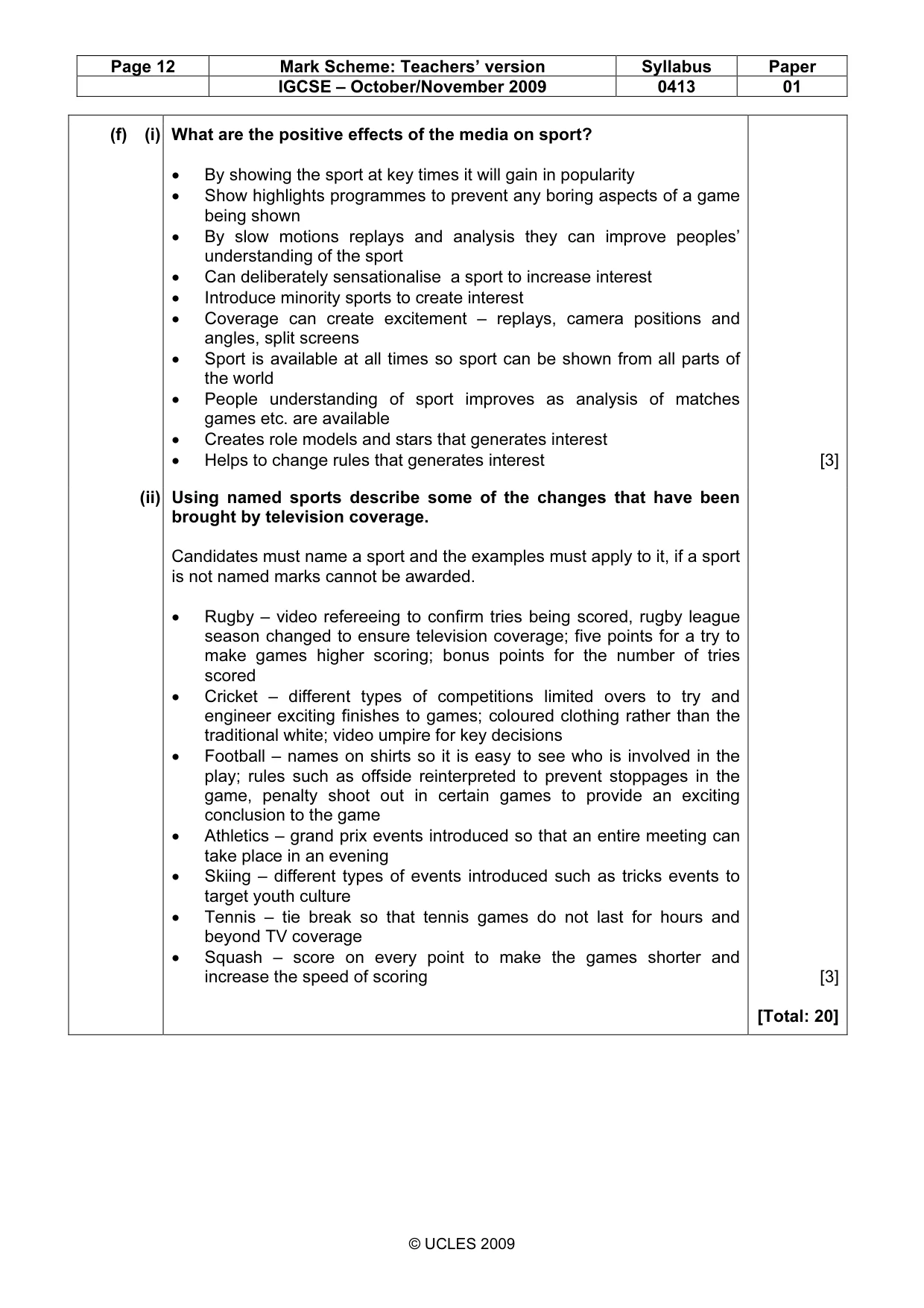 Mark scheme, page 12 of 12