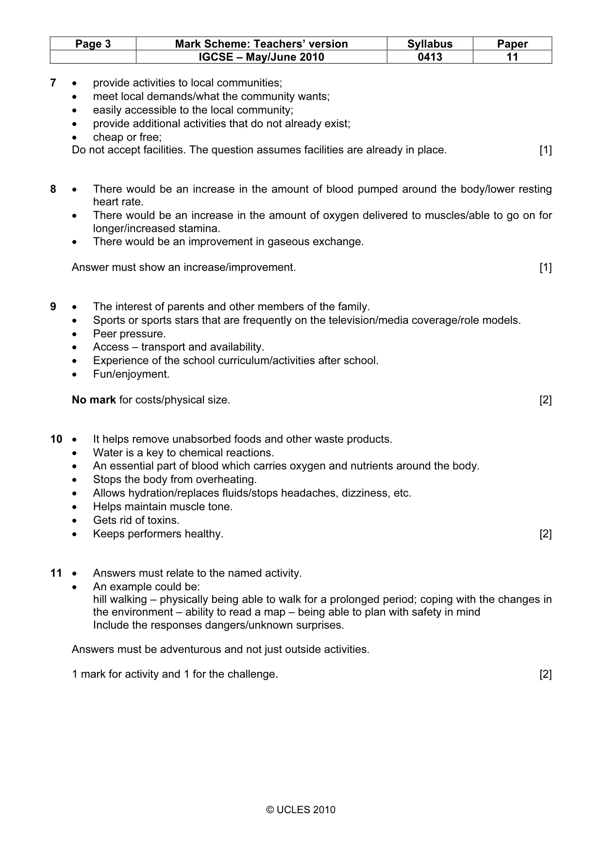 Mark scheme, page 3 of 13
