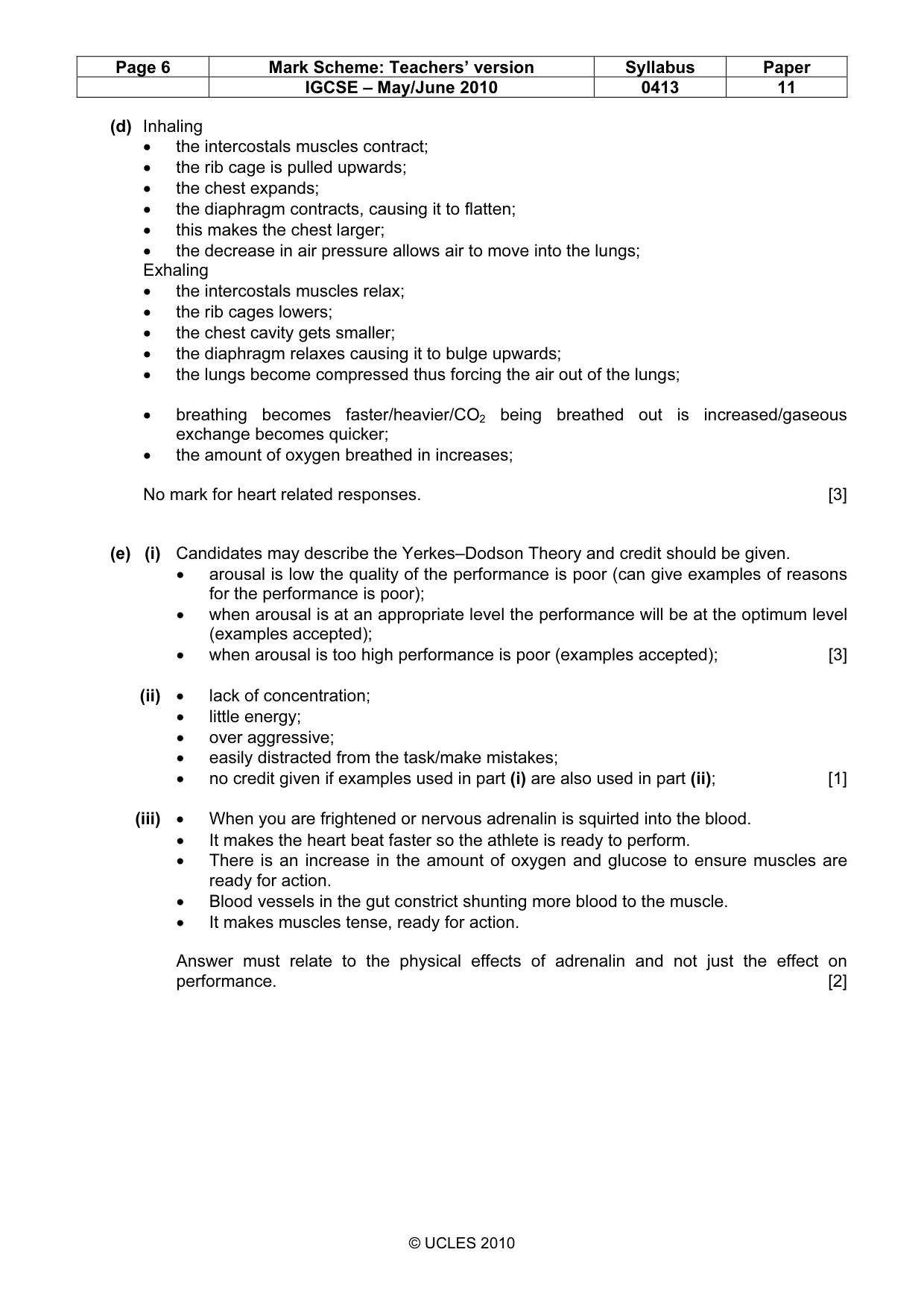 Mark scheme, page 6 of 13