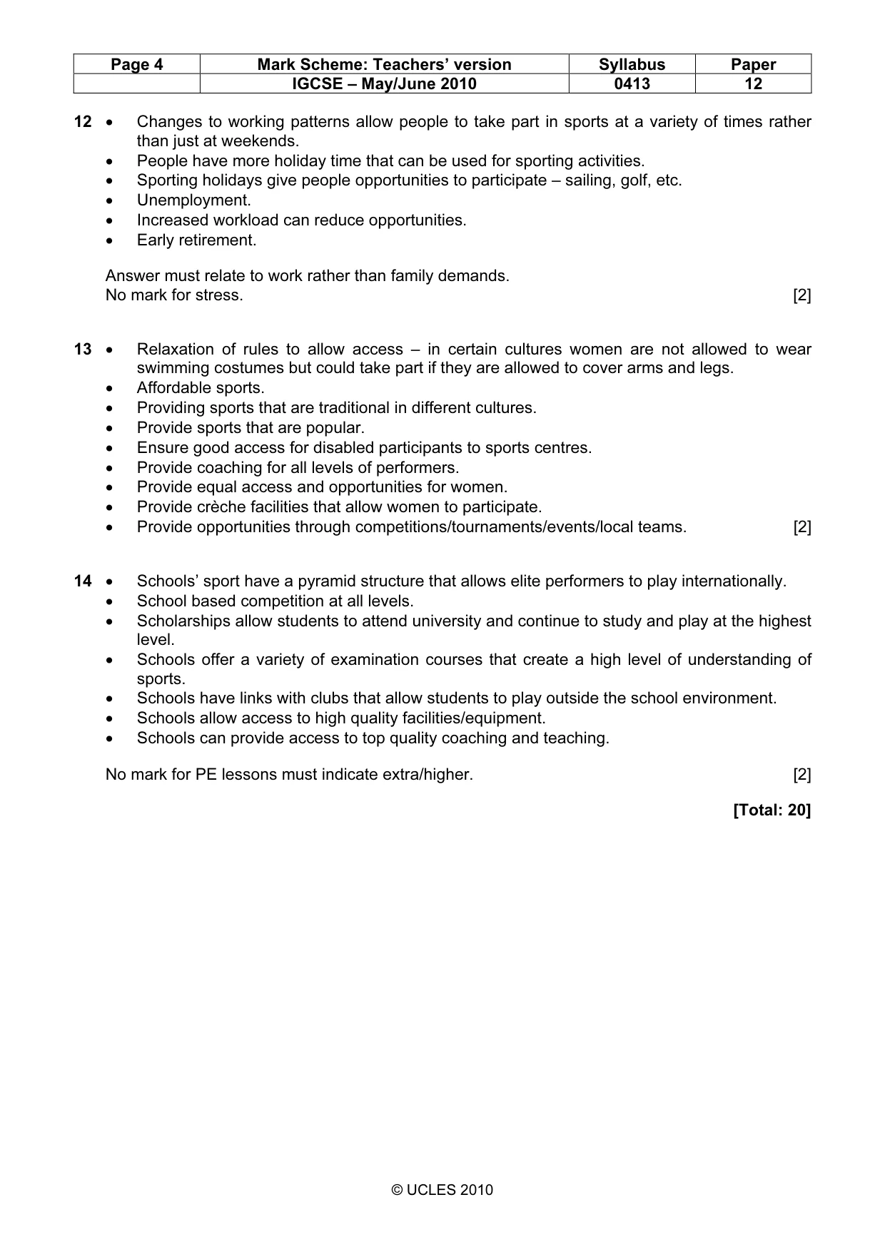Mark scheme, page 4 of 13