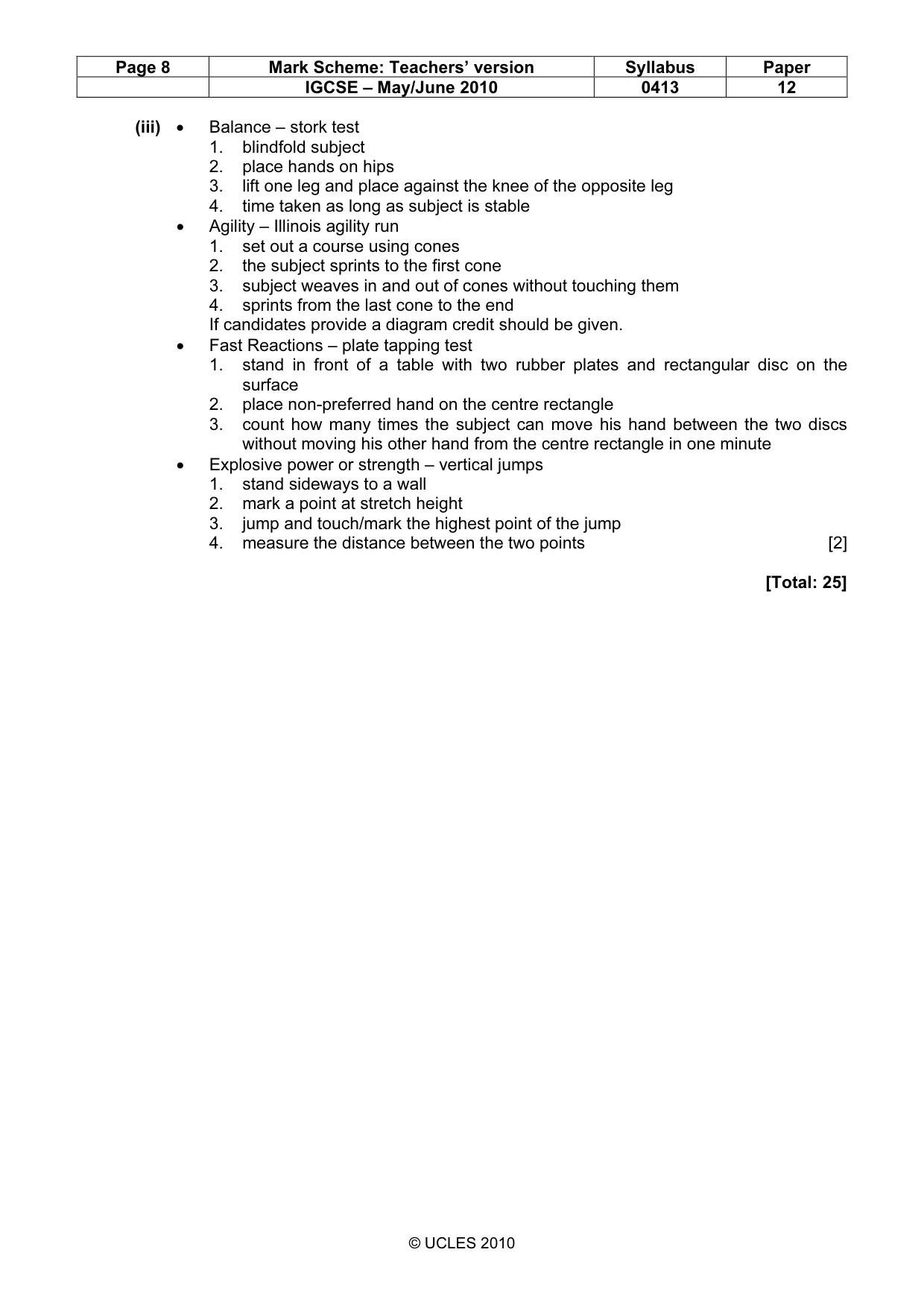 Mark scheme, page 8 of 13