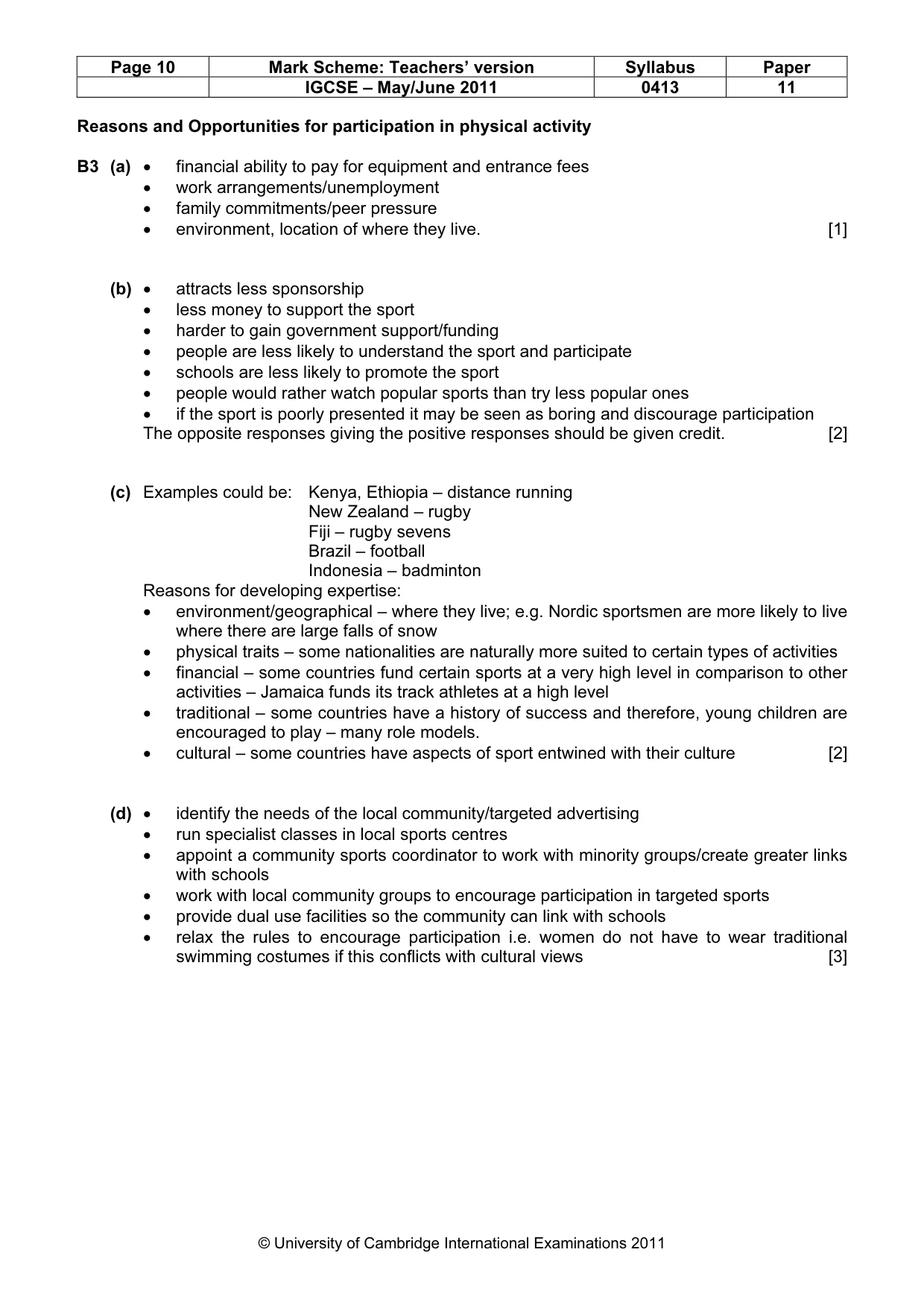 Mark scheme, page 10 of 11