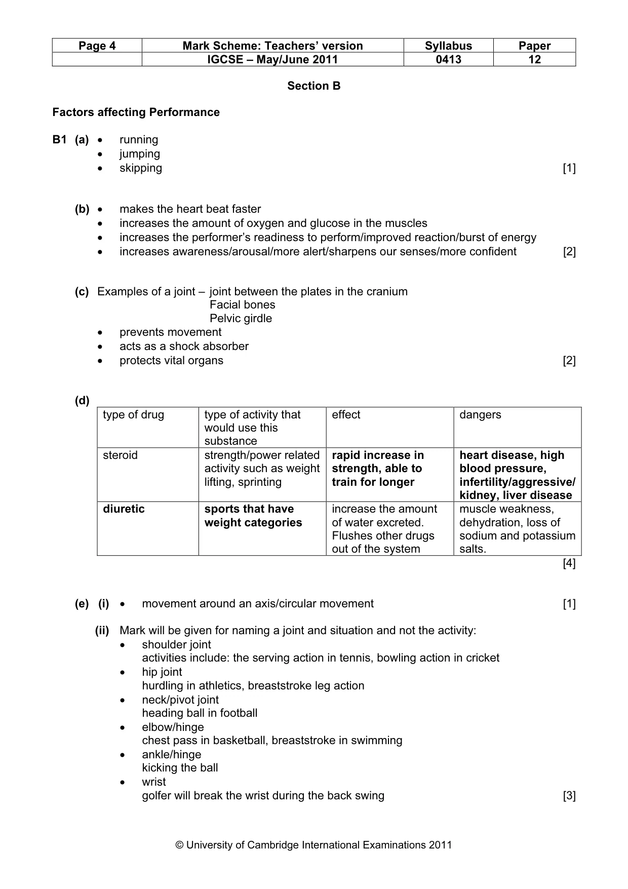Mark scheme, page 4 of 9