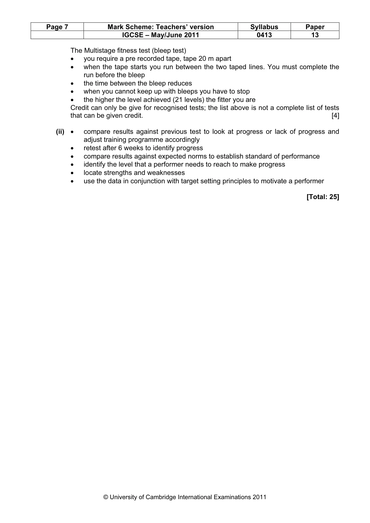 Mark scheme, page 7 of 11