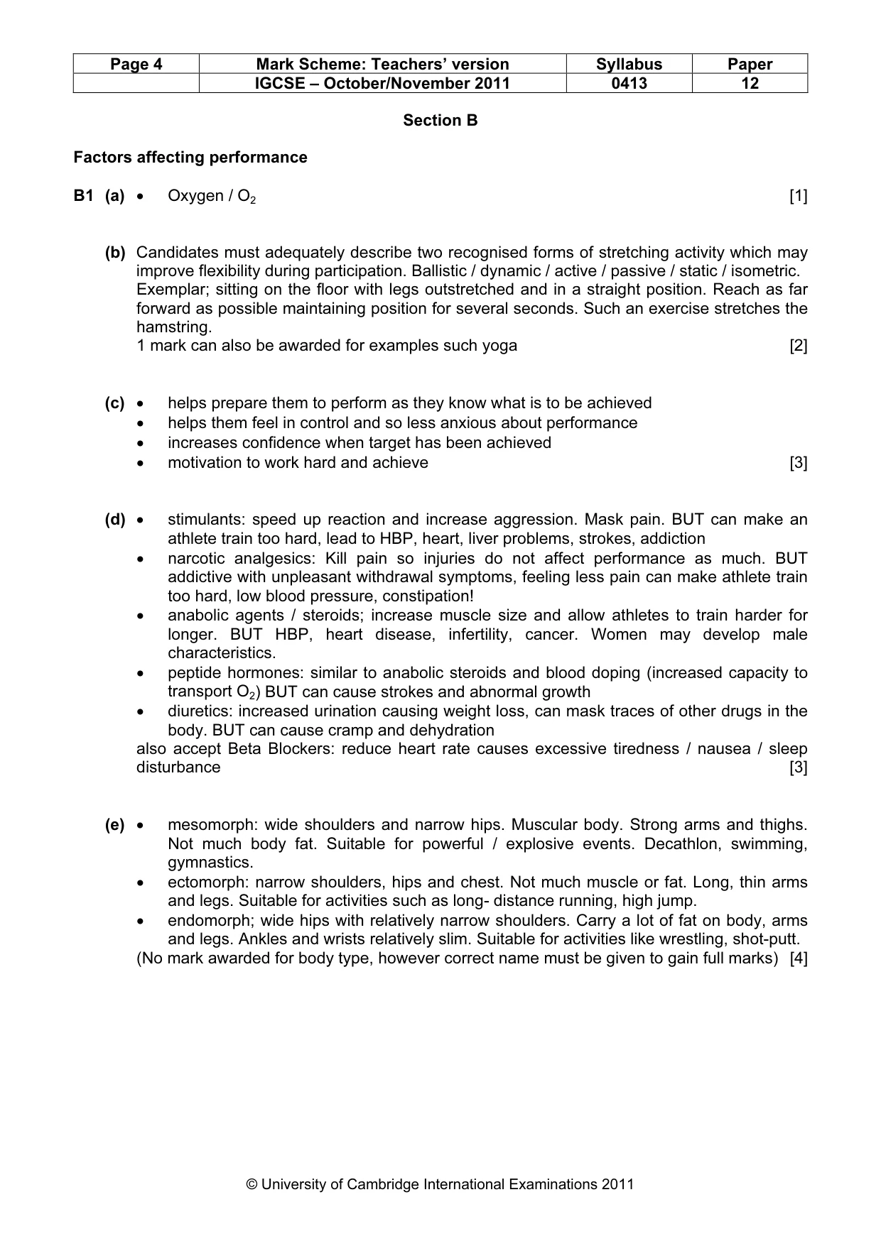 Mark scheme, page 4 of 9