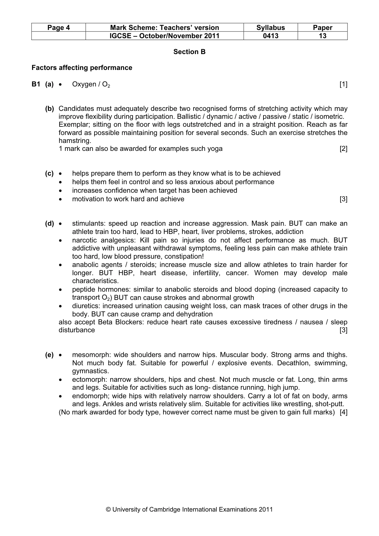Mark scheme, page 4 of 9