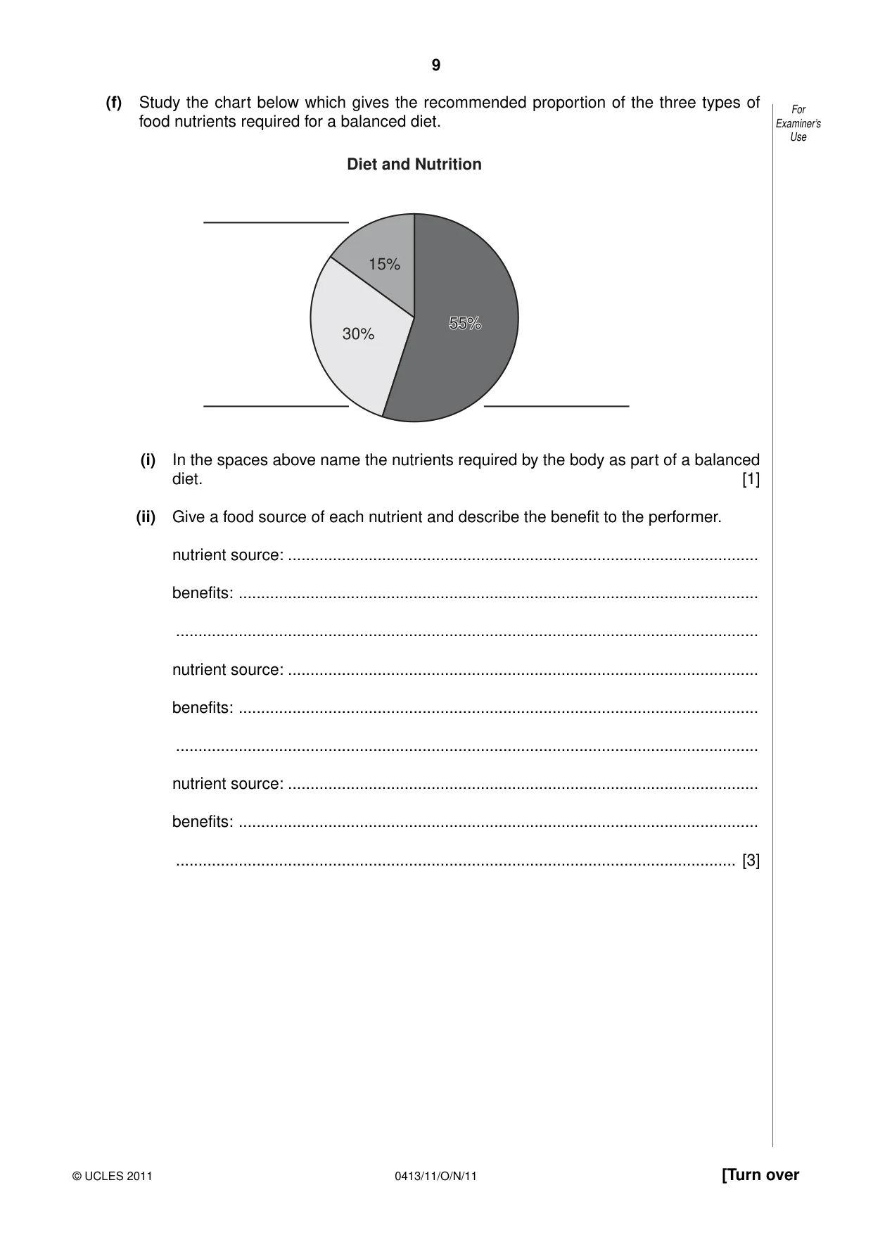 Cambridge IGCSE Physical Education 0413 2011 Oct/Nov Paper 1 · Variant 1 question paper, page 9 of 12