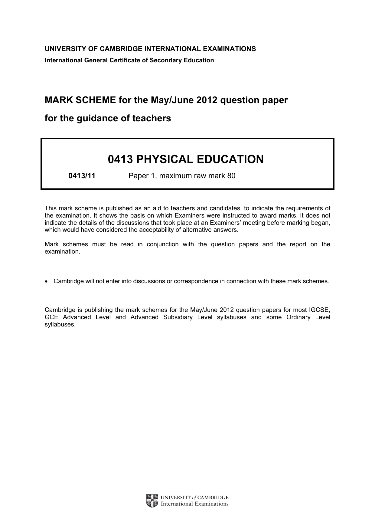 Mark scheme, page 1 of 11