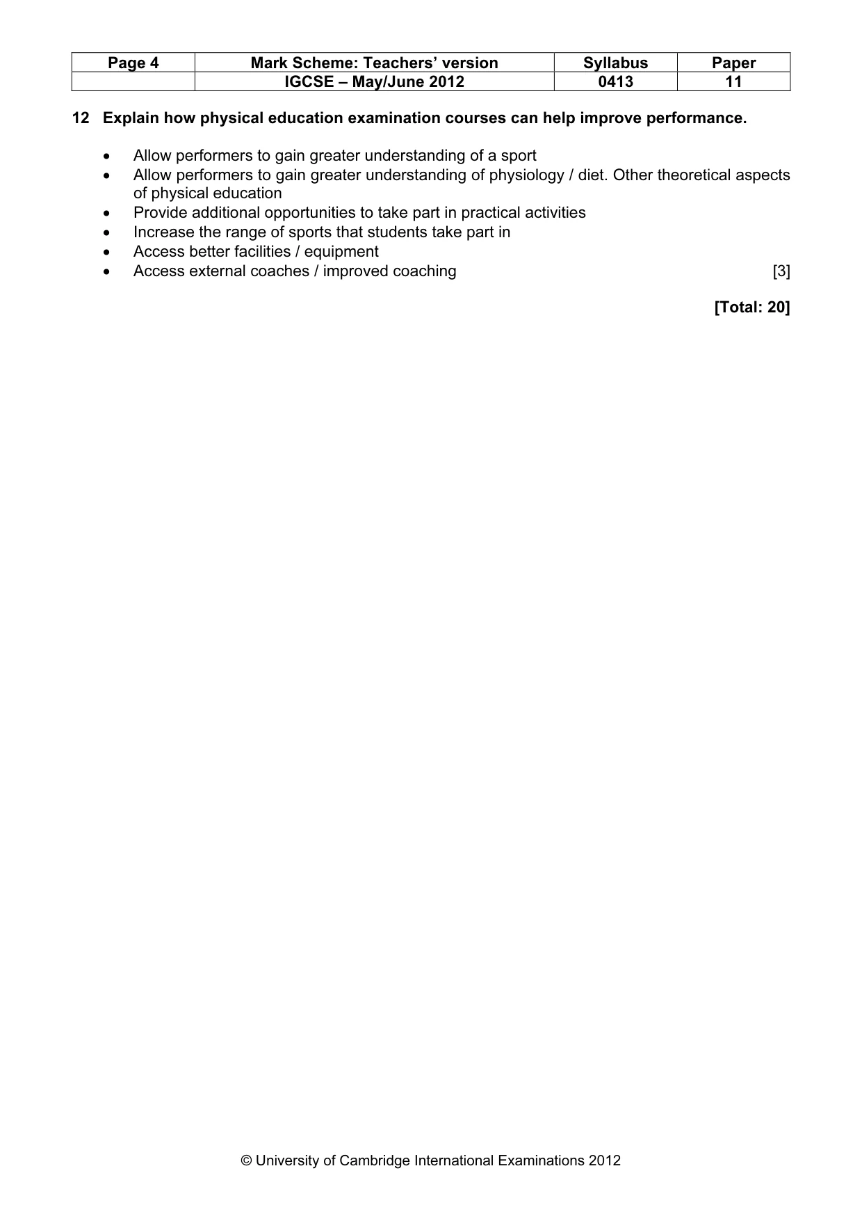 Mark scheme, page 4 of 11