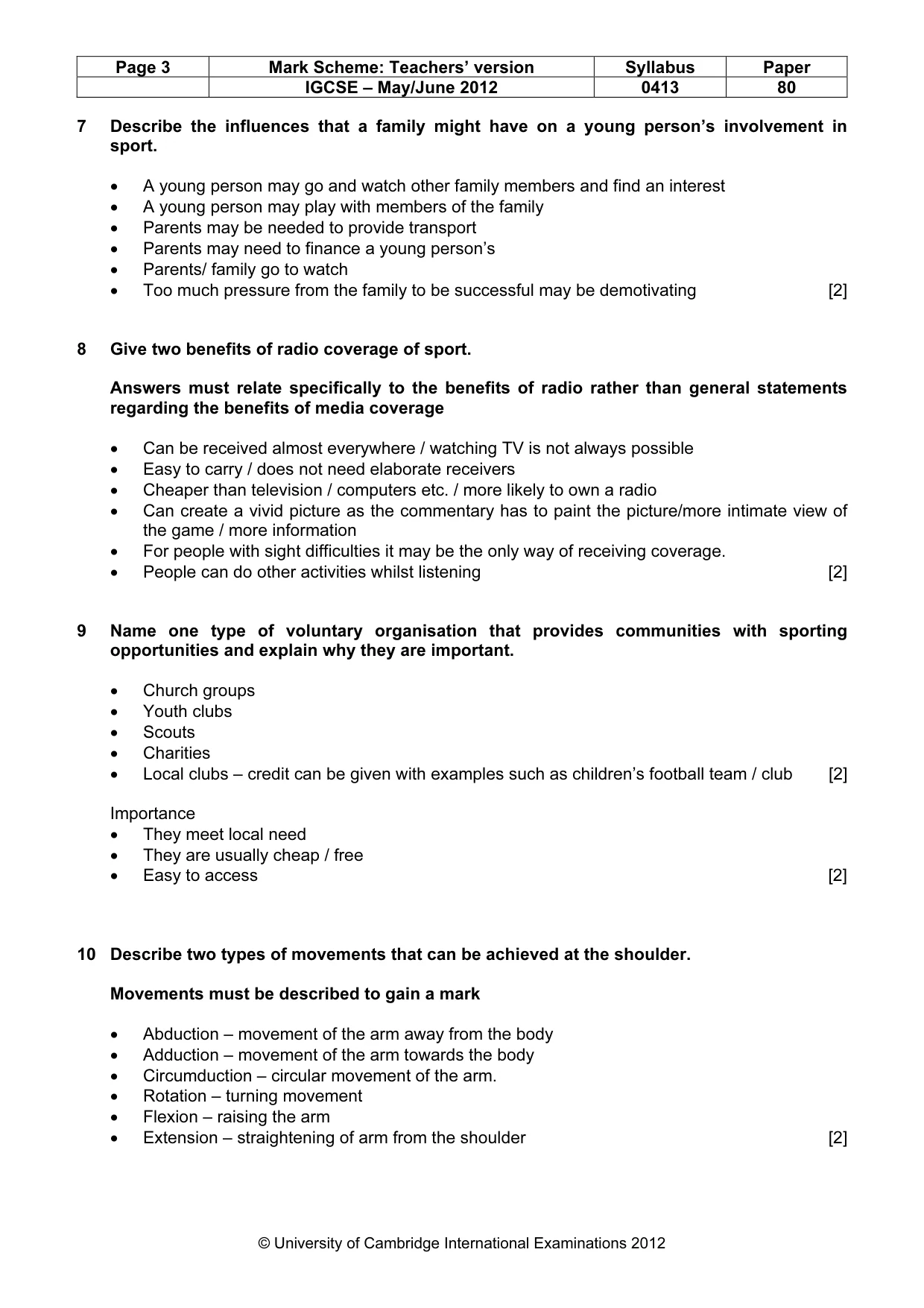 Mark scheme, page 3 of 12