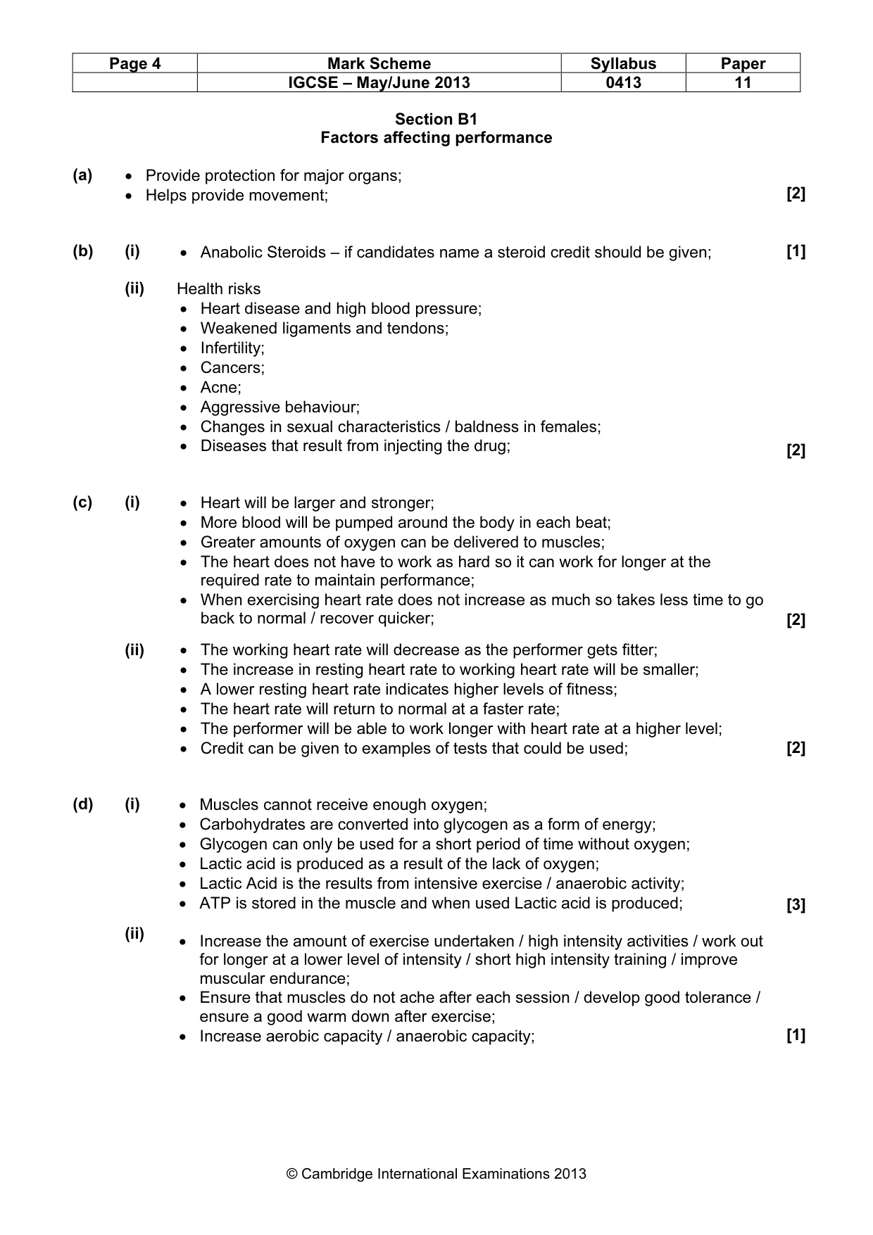 Mark scheme, page 4 of 9