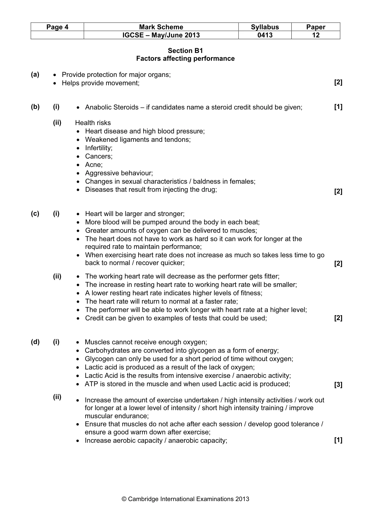 Mark scheme, page 4 of 9