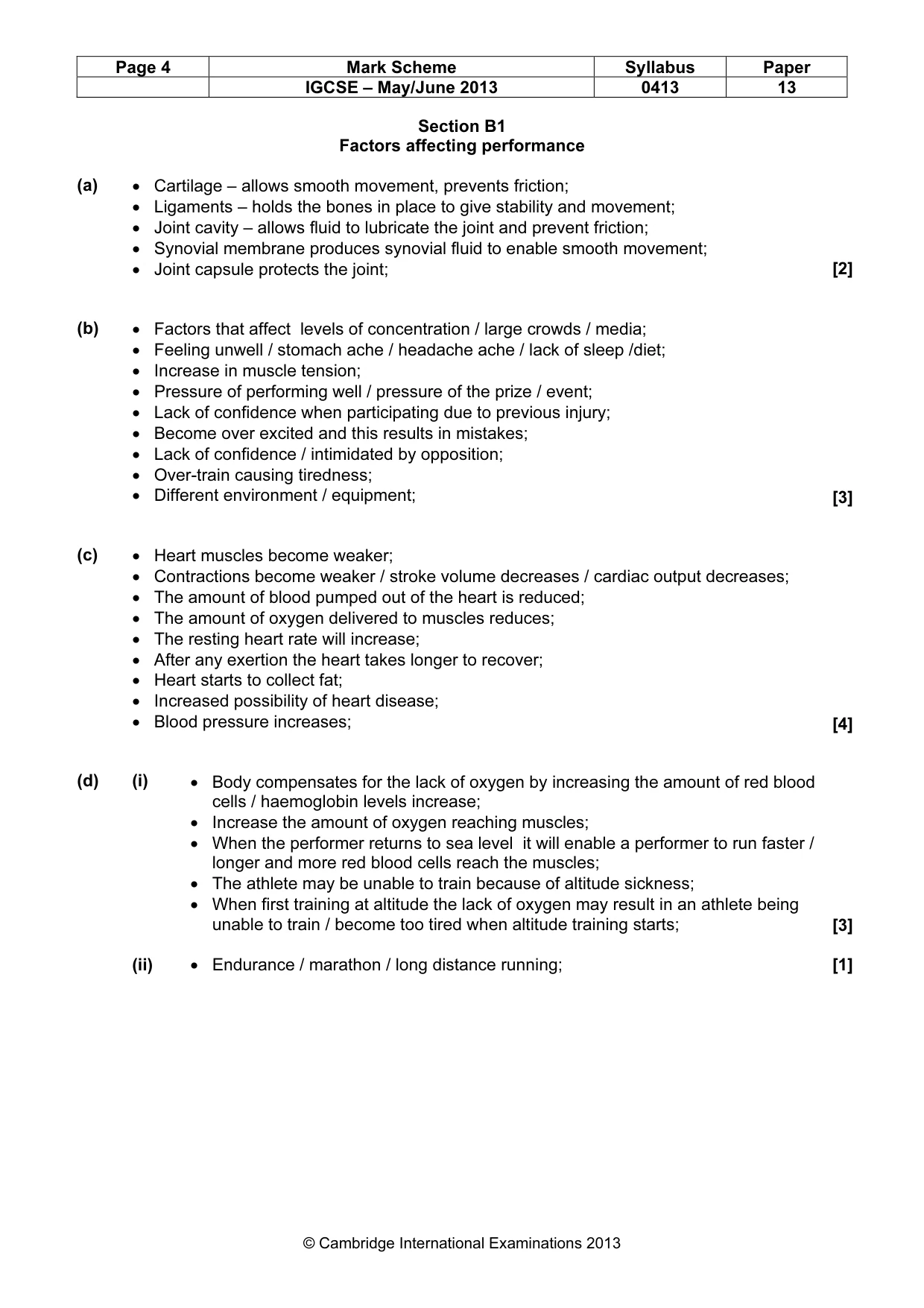 Mark scheme, page 4 of 9
